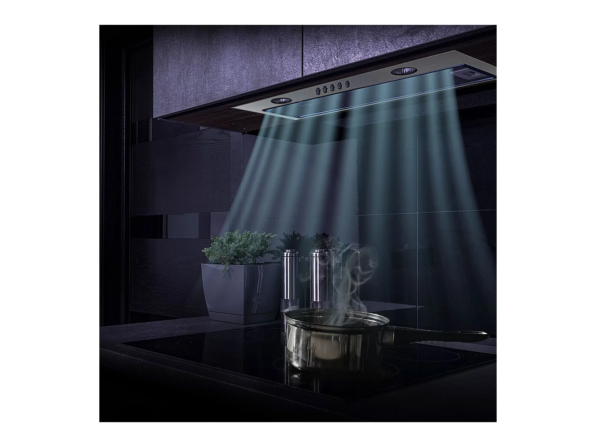 Campana tipo encastre Infiniton CMPG-702 145W 720m3/h 3 velocidades A+ inox 70 cm