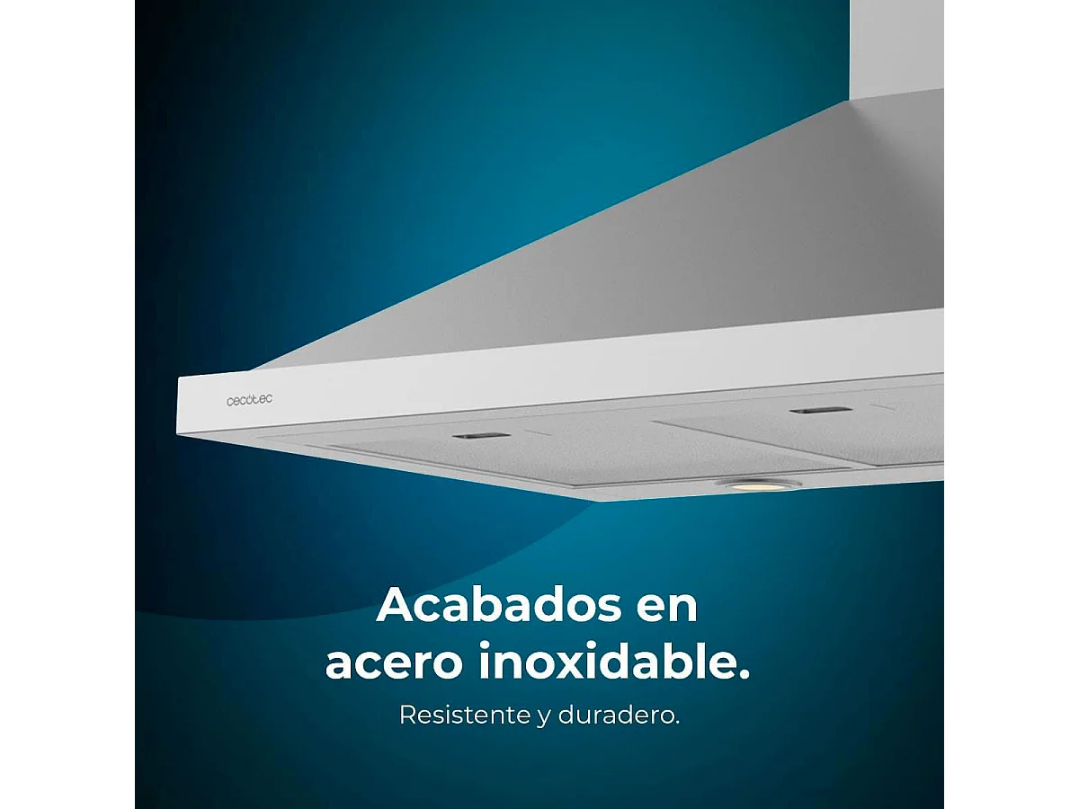 Campana piramidal Cecotec Bolero Flux PM 906500 Inox A 165W inox 90 cm