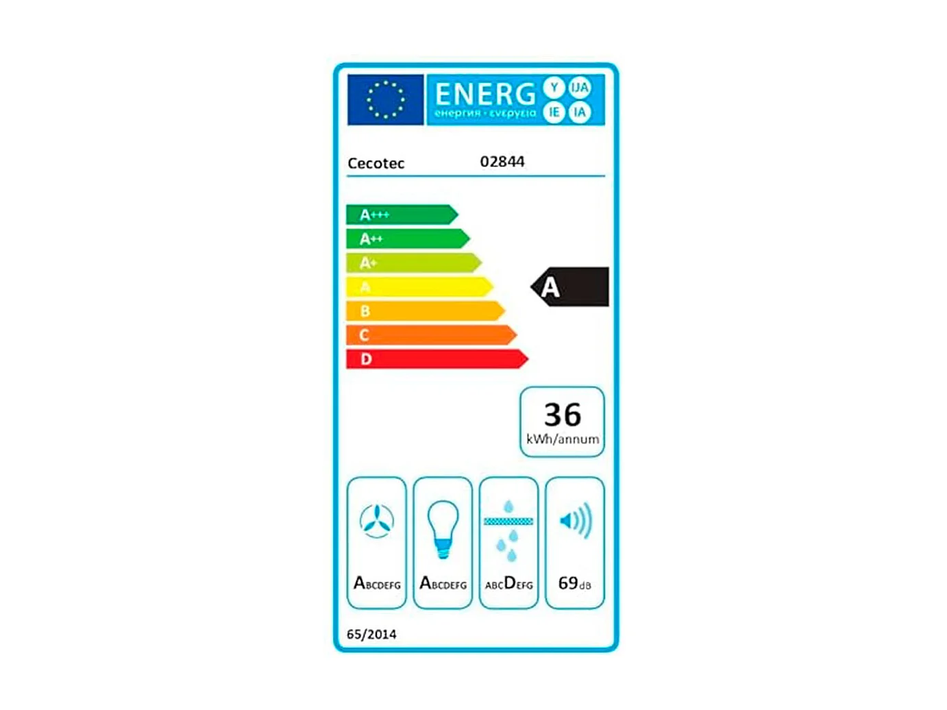 Campana piramidal Cecotec Bolero Flux PM 906500 Inox A 165W inox 90 cm