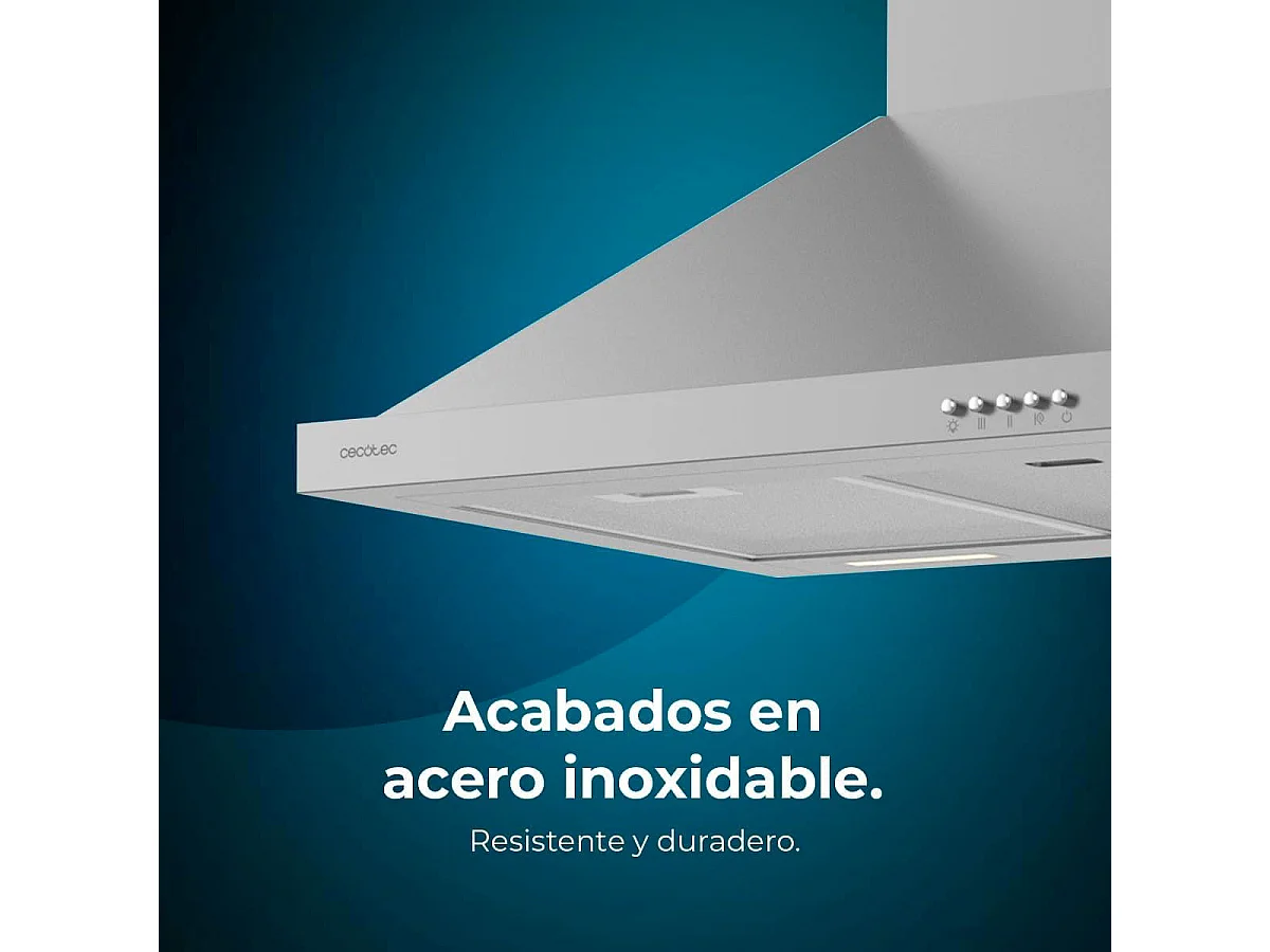 Campana piramidal Cecotec Bolero Flux PM 606500 Inox A 165W inox 60 cm