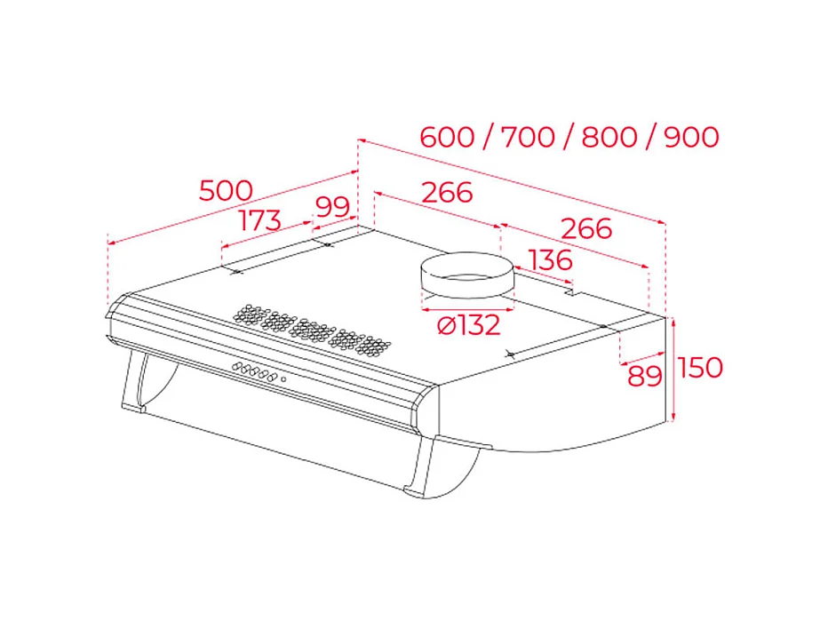Campana extractora Teka C 6420 353m3/h 2 motores D inox 60 cm