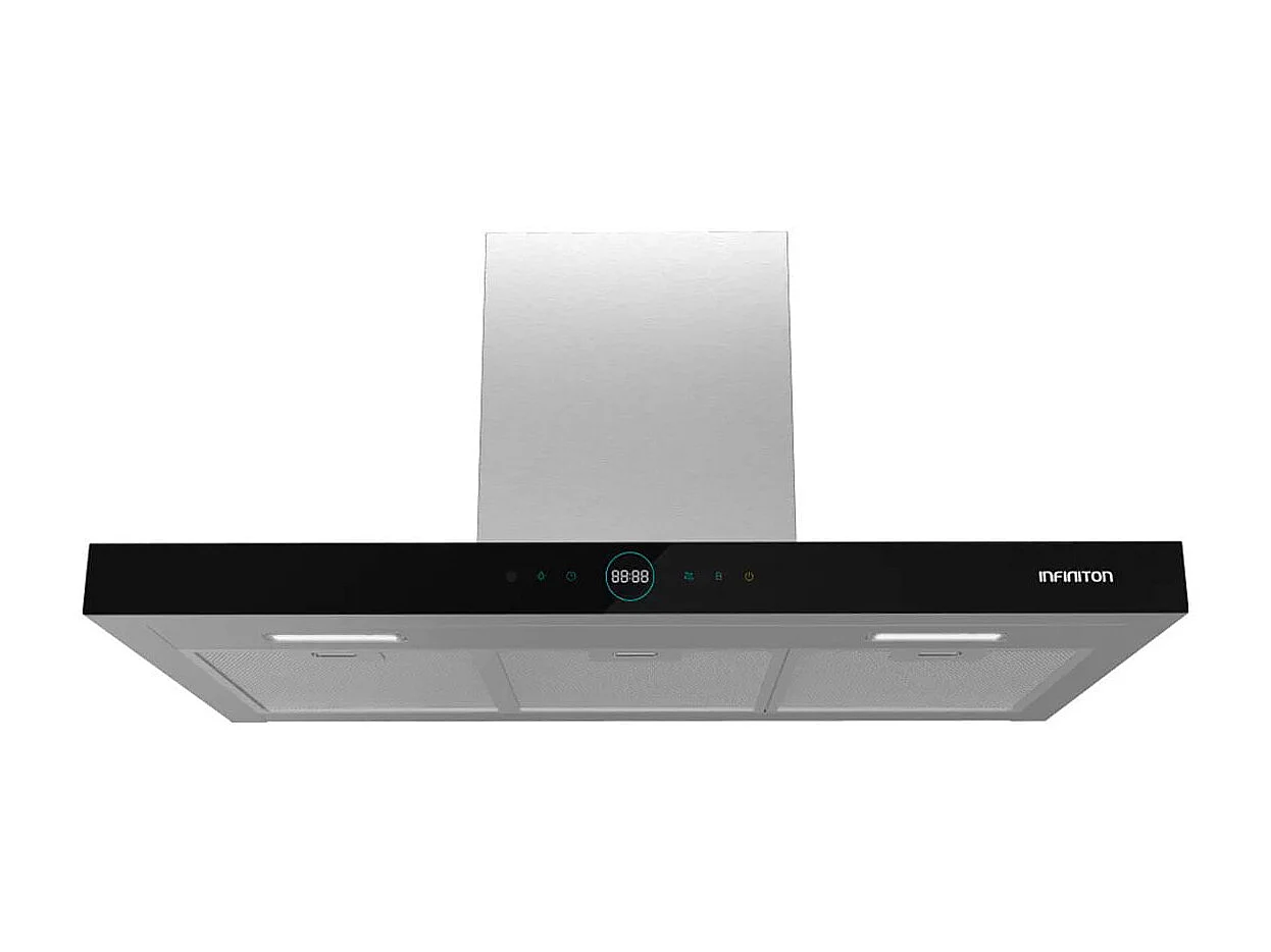 Campana extractora Infiniton CMPT-CLR92S 800m3/h 250W panel táctil y mando a distancia inox