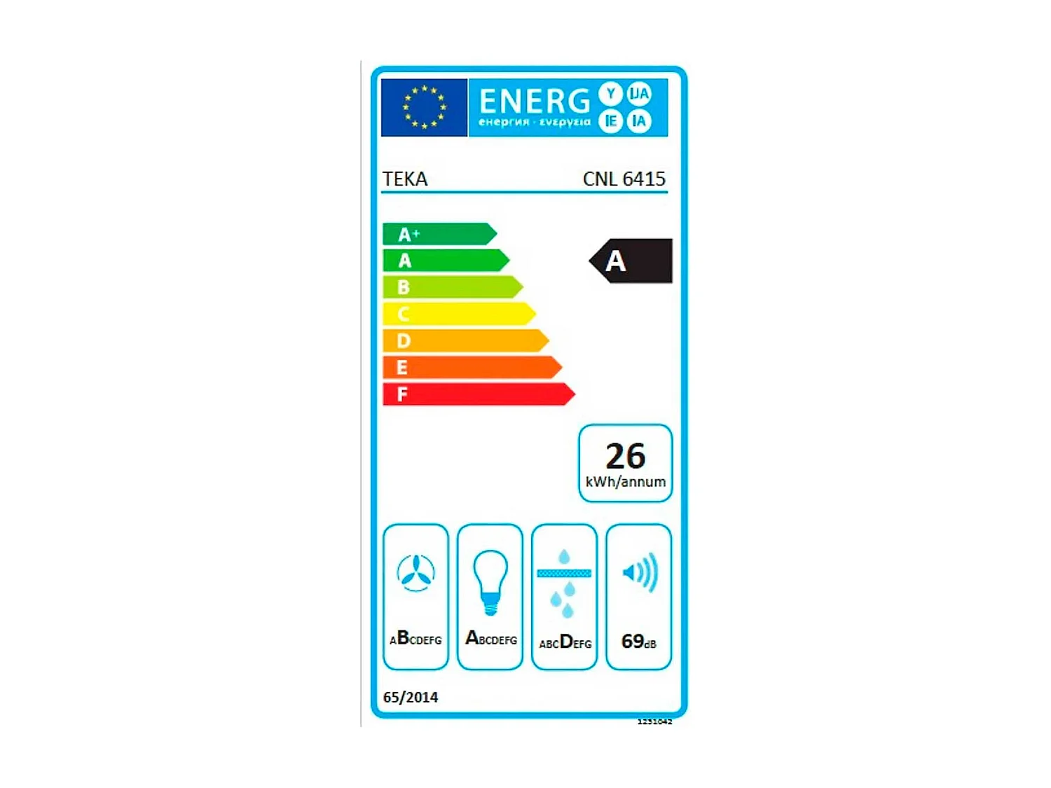Campana extractora Teka CNL 6415 inox Ecopower 2+1 velocidades 60 cm