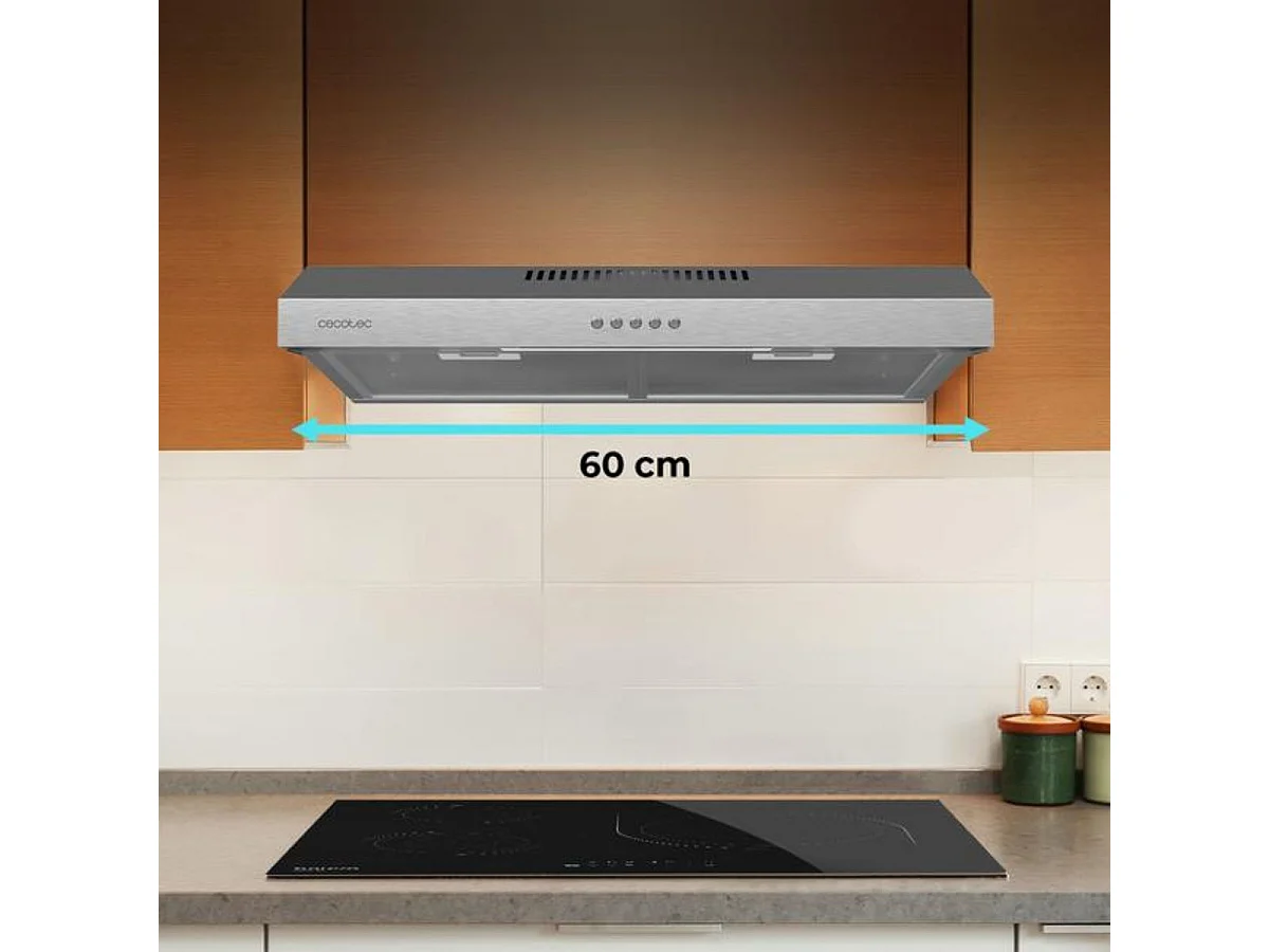 Campana extractora Cecotec Bolero Flux CM 6022200 70W 220m³/h inox B 60 cm