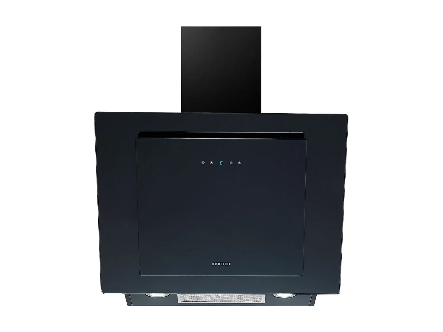 Campana decorativa Infiniton CMPTRAL-N68 145W 720m3/h táctil acabado cristal A+ negro 60 cm