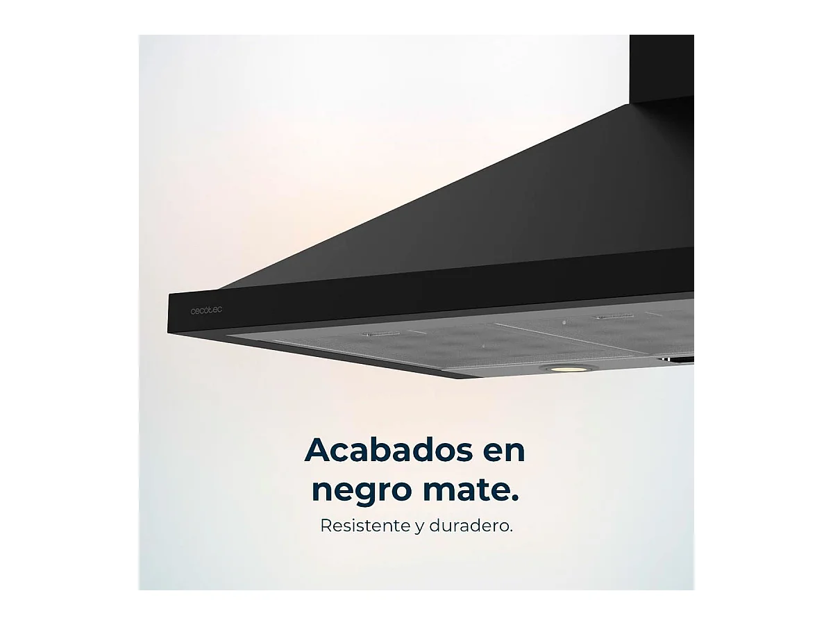 Campana piramidal Cecotec Bolero Flux PM 906500 Black A 165W negro 90 cm