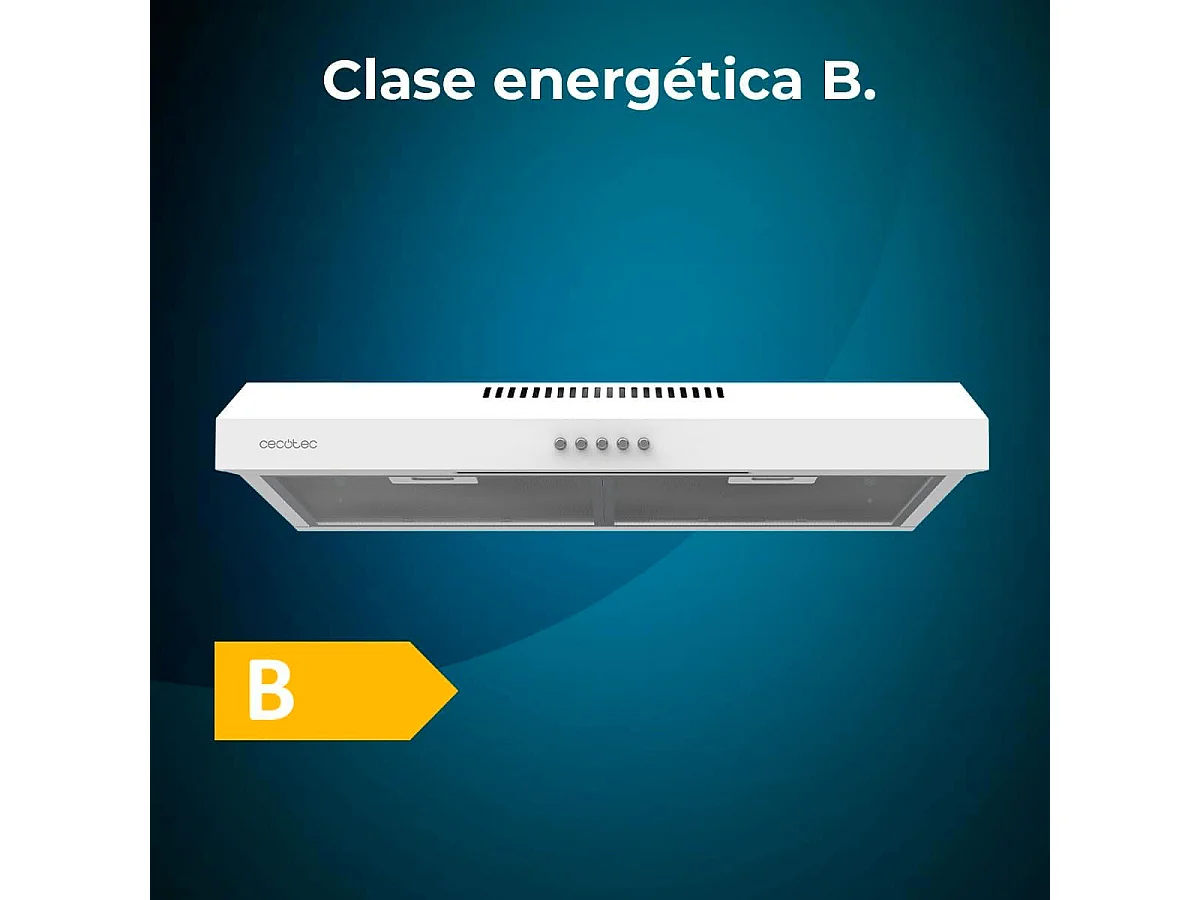 Campana extractora Cecotec Bolero Flux CM 602200 70W 220m³/h blanco B 60 cm