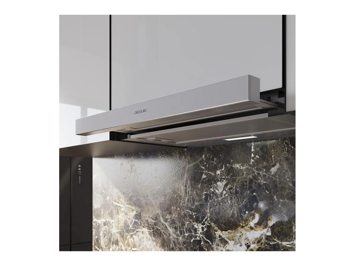 Campana extractora telescópica Cecotec Bolero Flux TLM 606500 165W 650 m3/h 2 potencias A inox 60 cm