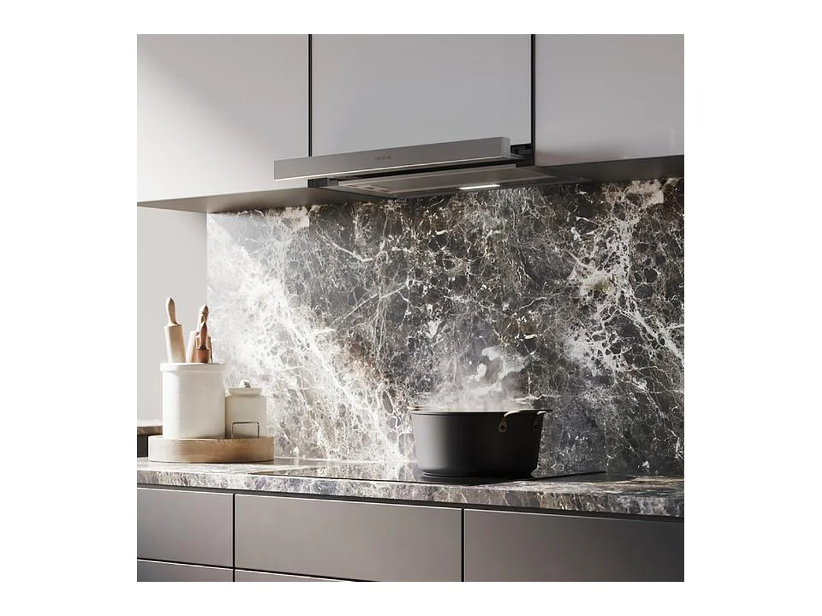 Campana extractora telescópica Cecotec Bolero Flux TLM 606500 165W 650 m3/h 2 potencias A inox 60 cm