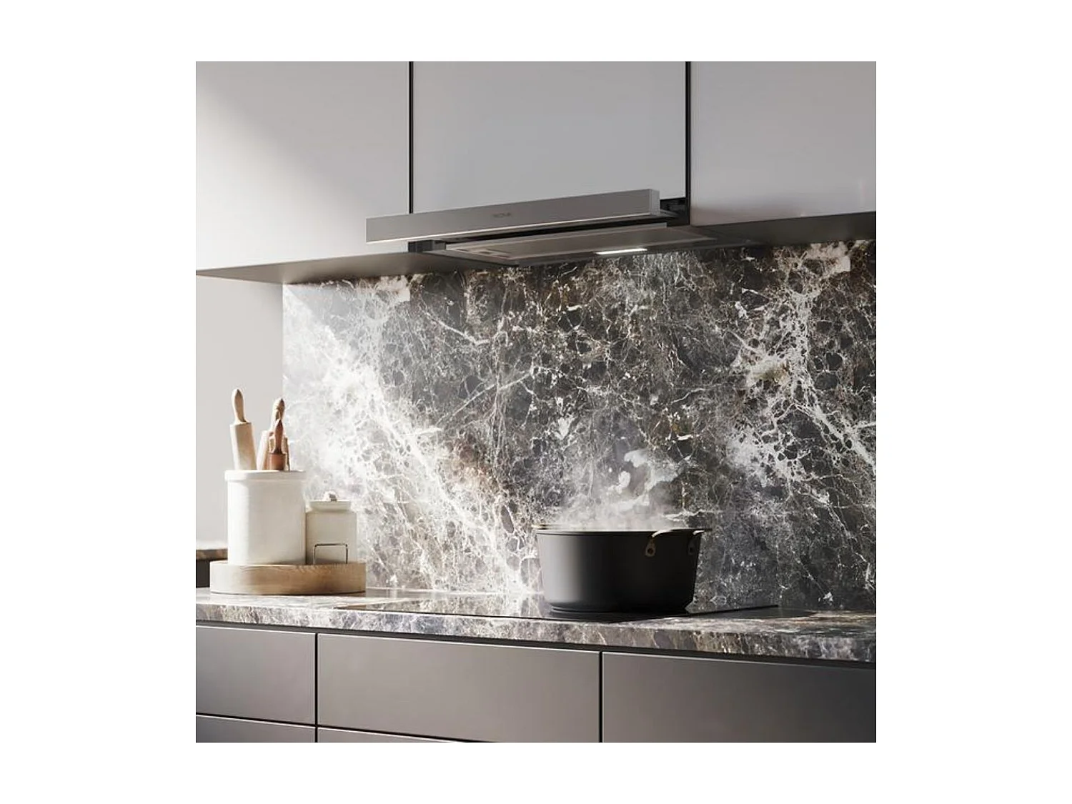 Campana extractora telescópica Cecotec Bolero Flux TLM 606500 165W 650 m3/h 2 potencias A inox 60 cm