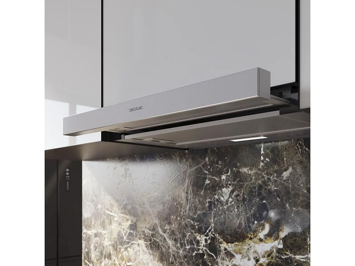 Campana extractora telescópica Cecotec Bolero Flux TLM 606500 165W 650 m3/h 2 potencias A inox 60 cm
