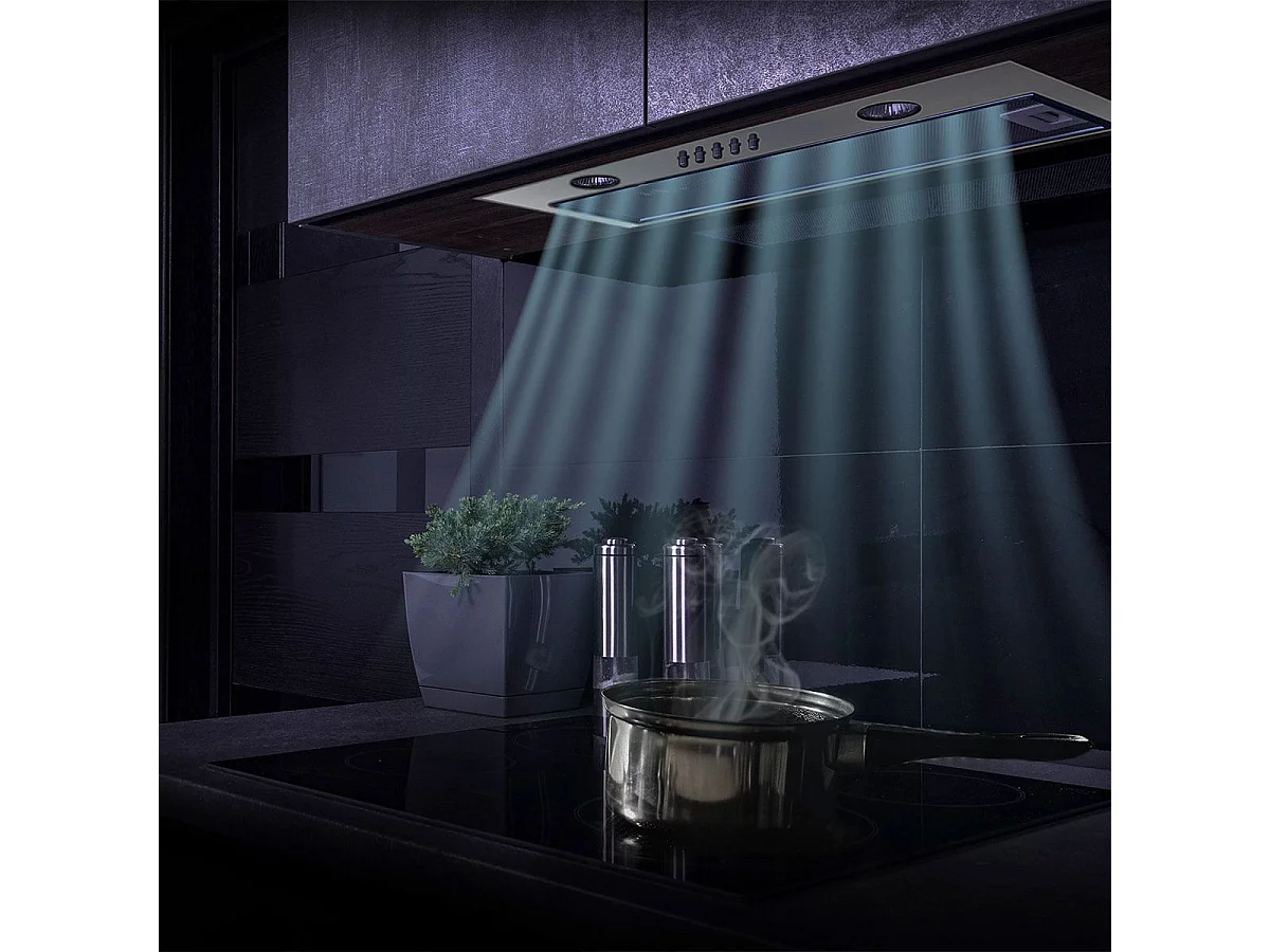 Campana tipo encastre Infiniton CMPG-907 145W 720m3/h 3 velocidades A+ inox 90 cm