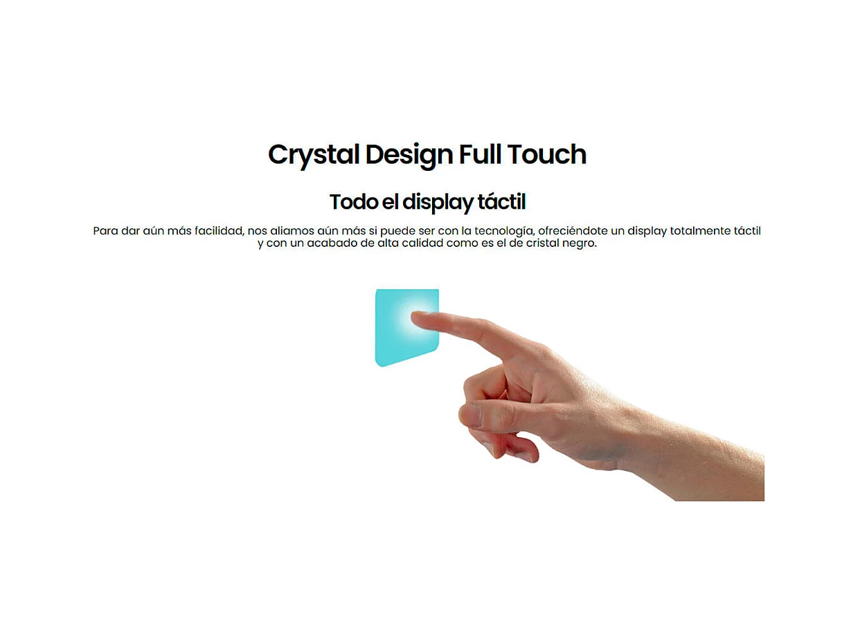 Campana decorativa Infiniton CMPTRAL-BLC63 250W 800m3/h A cristal blanco