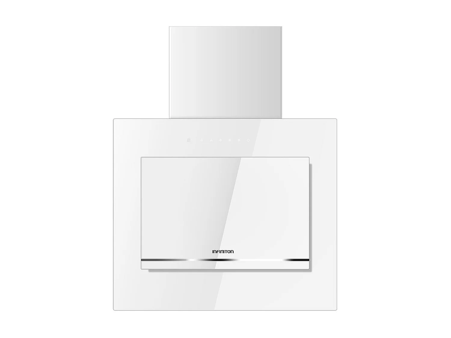 Campana decorativa Infiniton CMPTRAL-BLC63 250W 800m3/h A cristal blanco