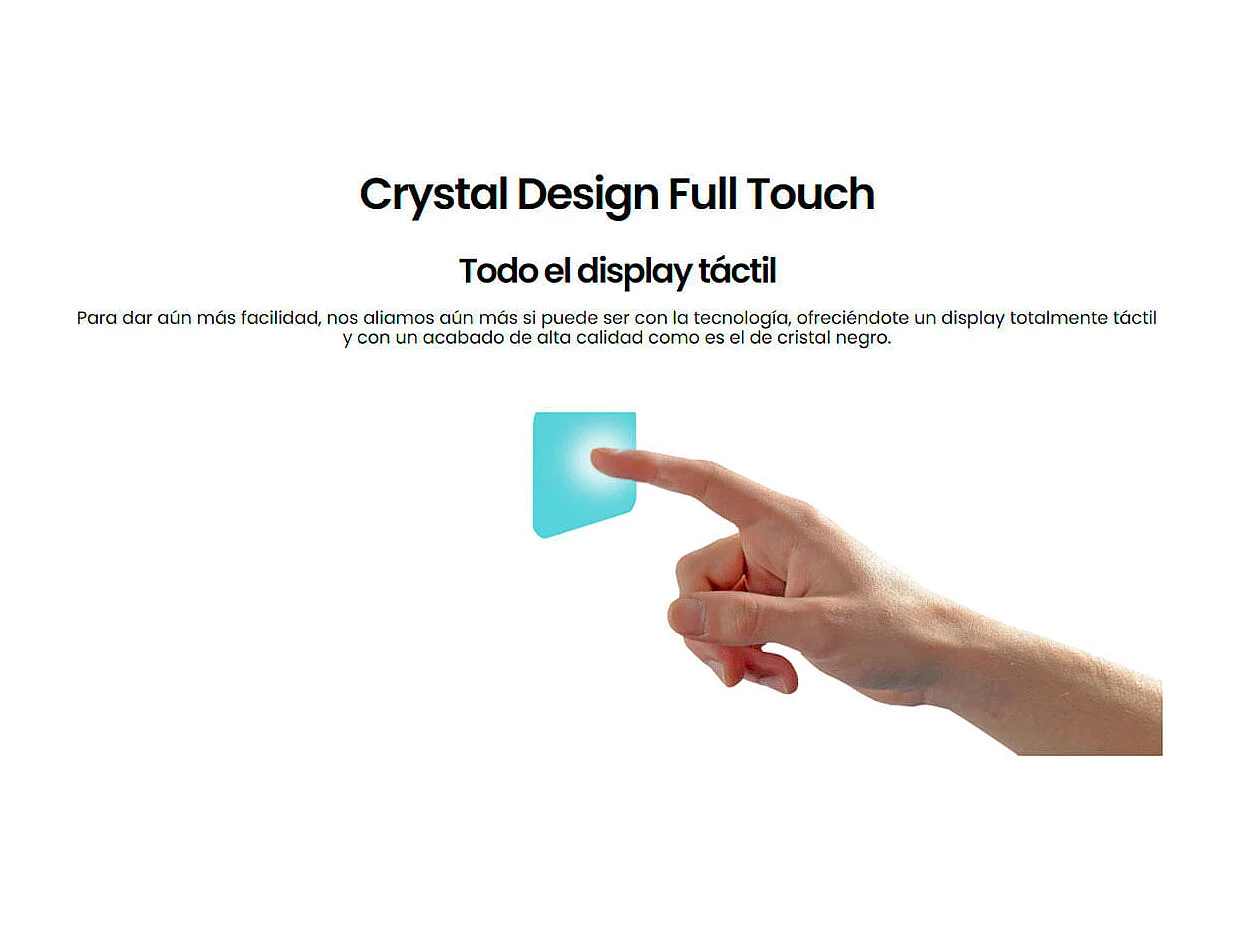 Campana decorativa Infiniton CMPTRAL-BLC63 250W 800m3/h A cristal blanco