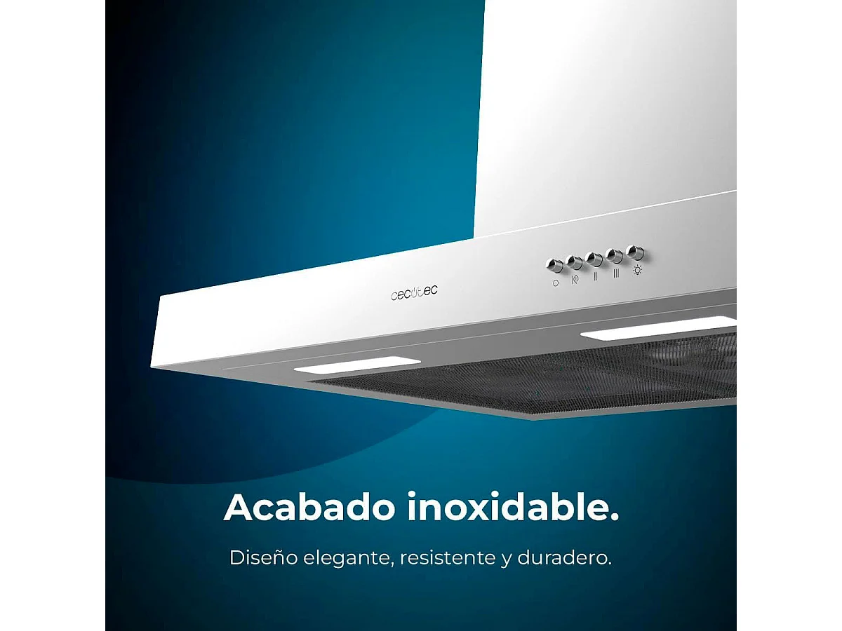 Campana extractora tipo T Cecotec Bolero Flux TM 606500 A 165W 650m3/h A inox 60 cm