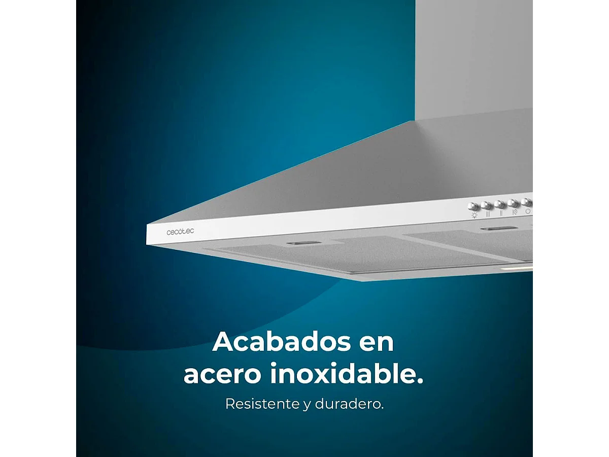 Campana piramidal Cecotec Bolero Flux PM 603500 Inox B 65W inox 60 cm