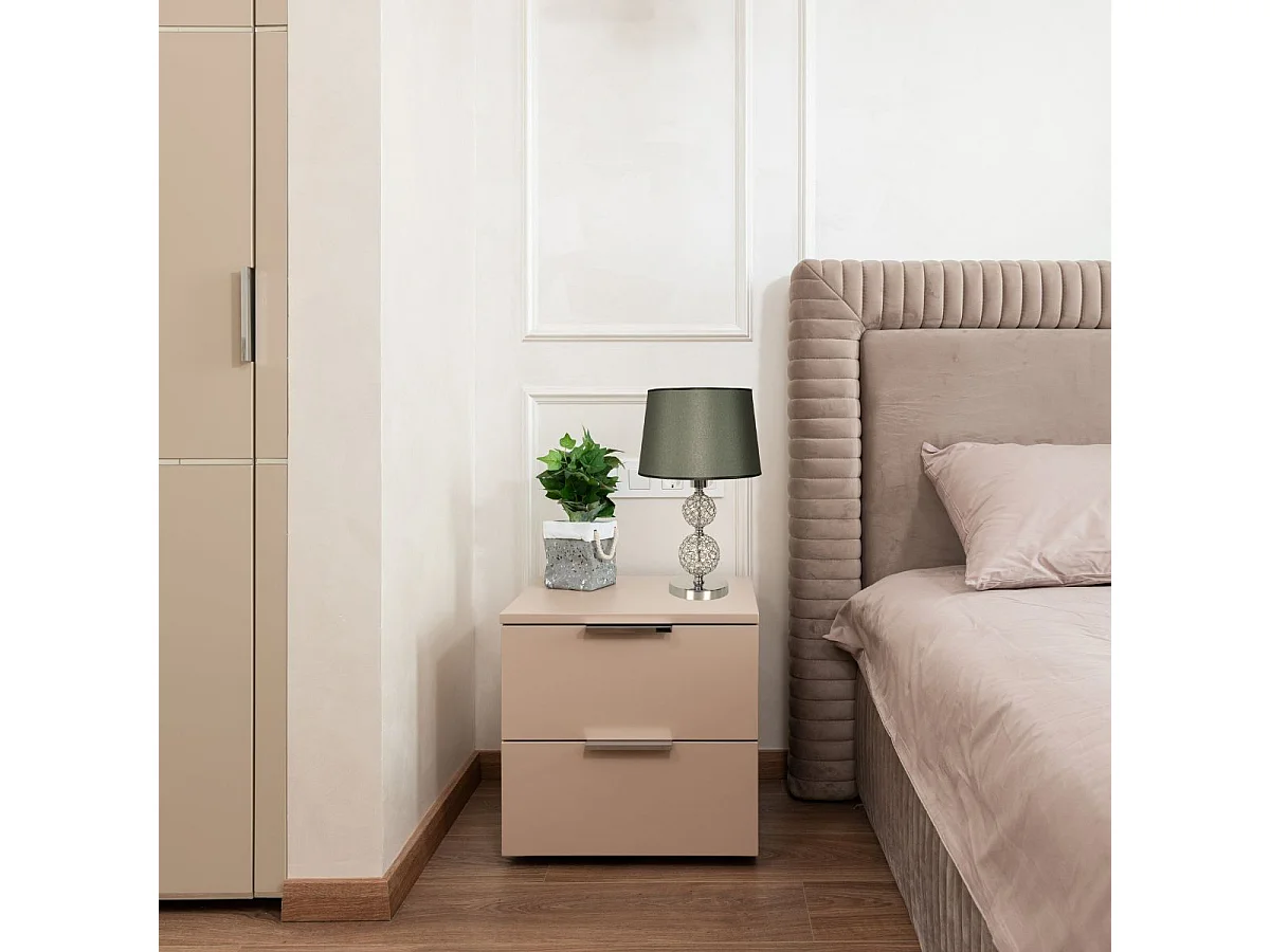 Lámpara de sobremesa Kegan Lumit 60W cromo/plata Ø30x48 cm