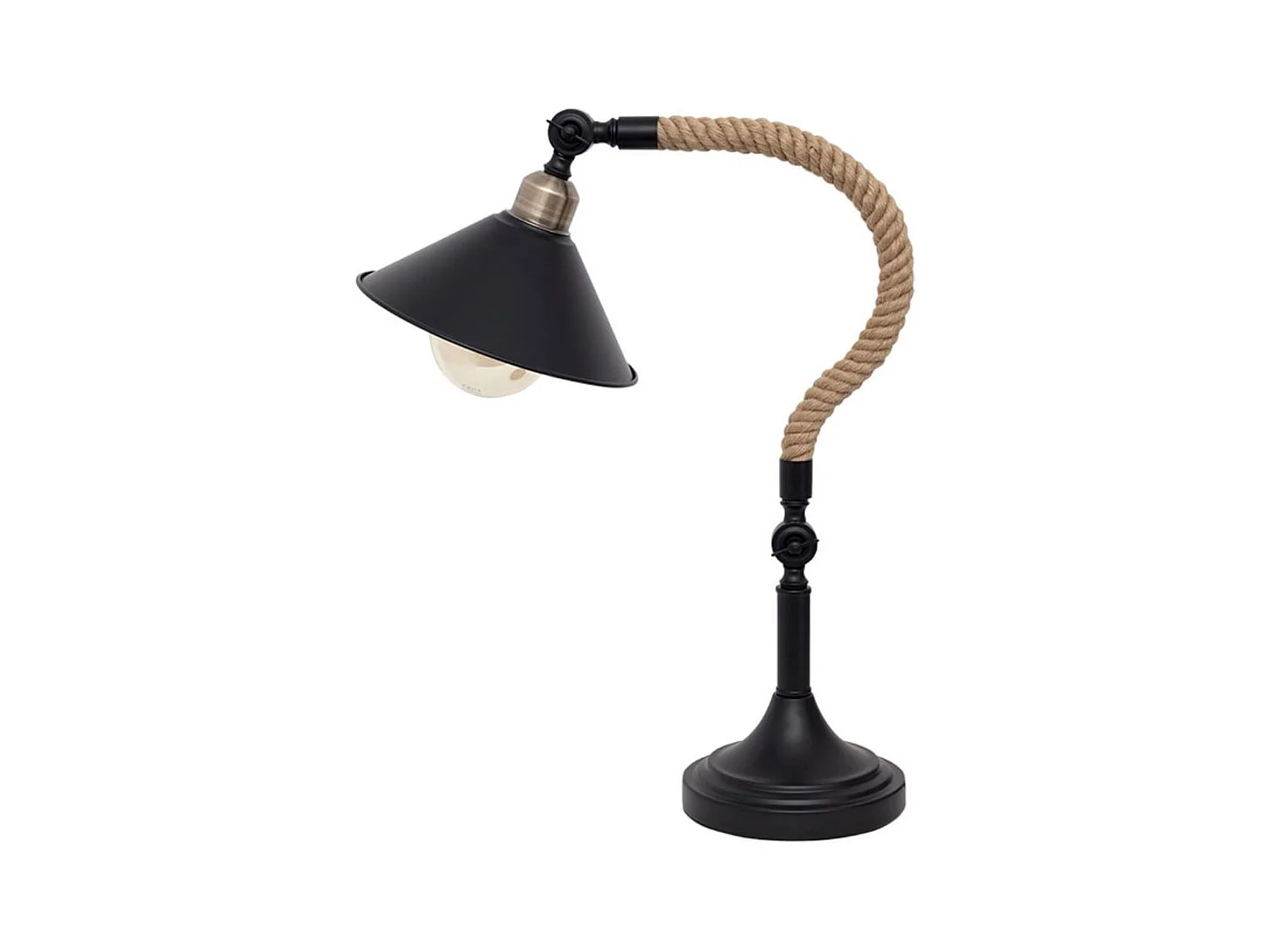 Lámpara de sobremesa Soga Lumit 40W negro 57x22,5x42 cm