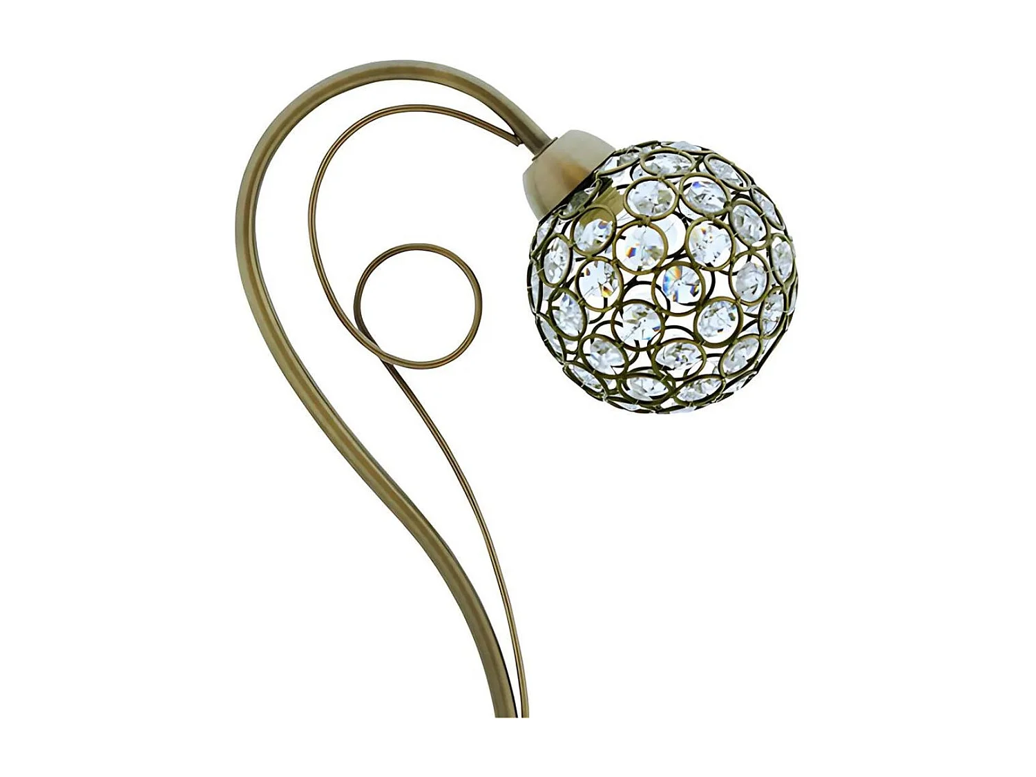 Lámpara de sobremesa Kegan Lumit 33W metal y cristal cuero 33x23x13 cm