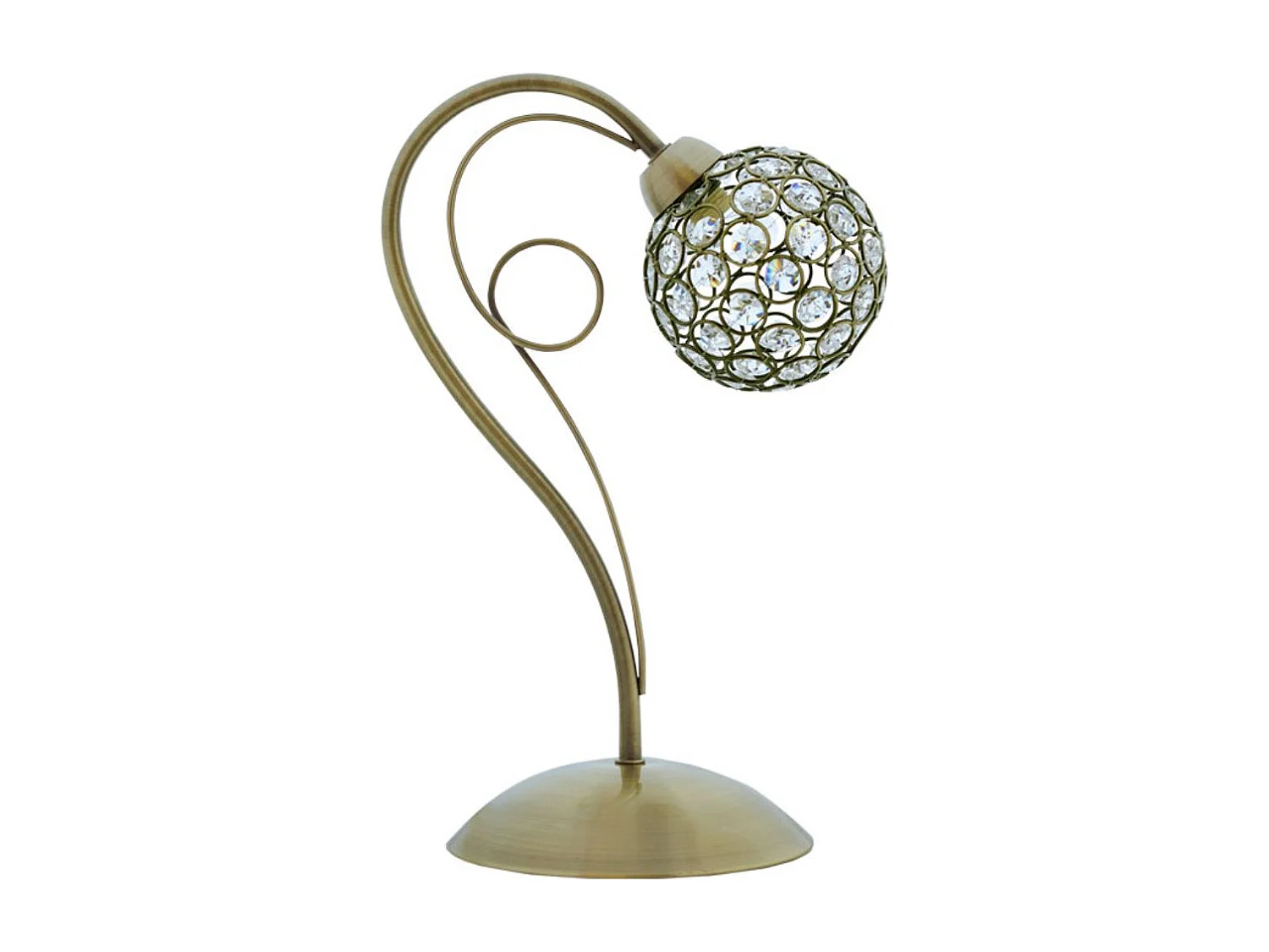 Lámpara de sobremesa Kegan Lumit 33W metal y cristal cuero 33x23x13 cm