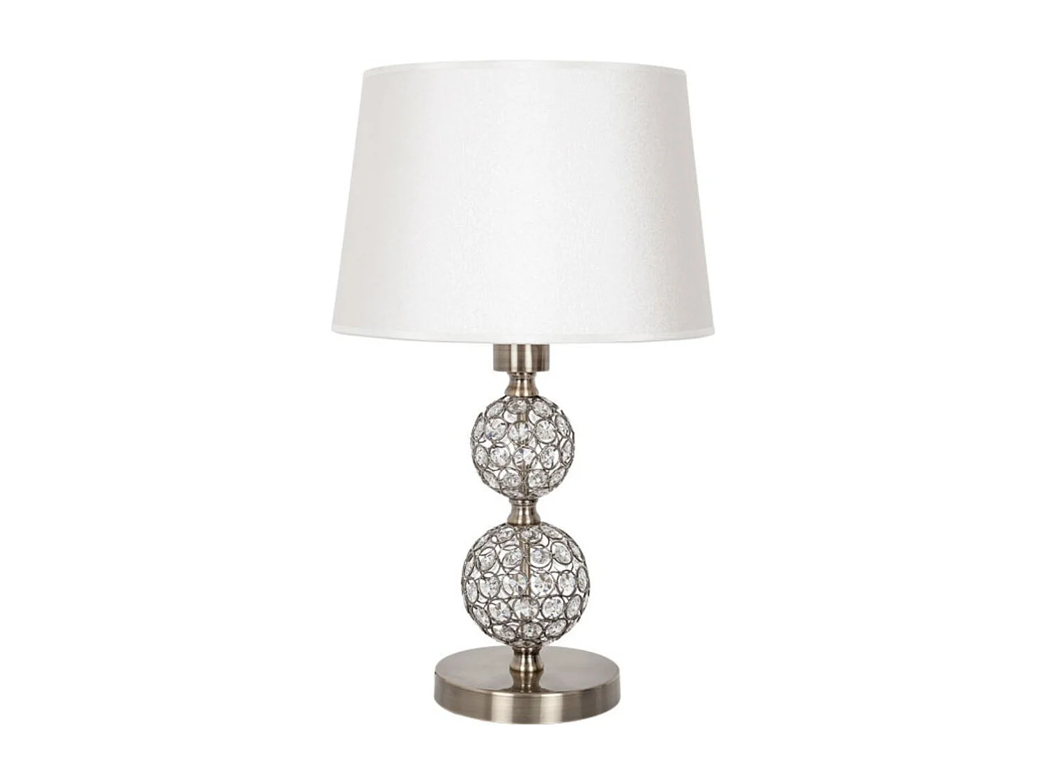 Lámpara de sobremesa Kegan Lumit 60W cuero/blanco Ø30x48 cm