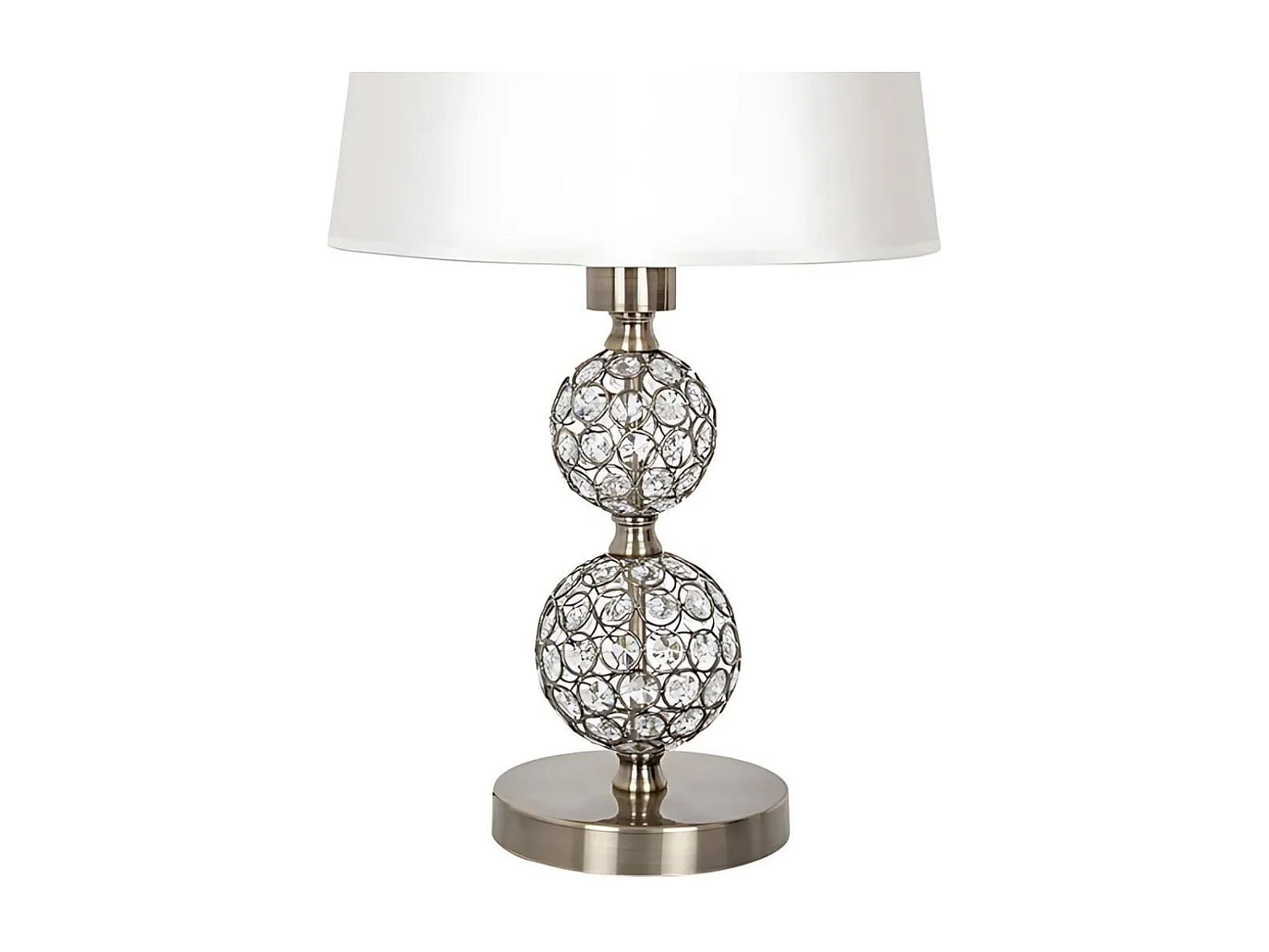 Lámpara de sobremesa Kegan Lumit 60W cuero/blanco Ø30x48 cm