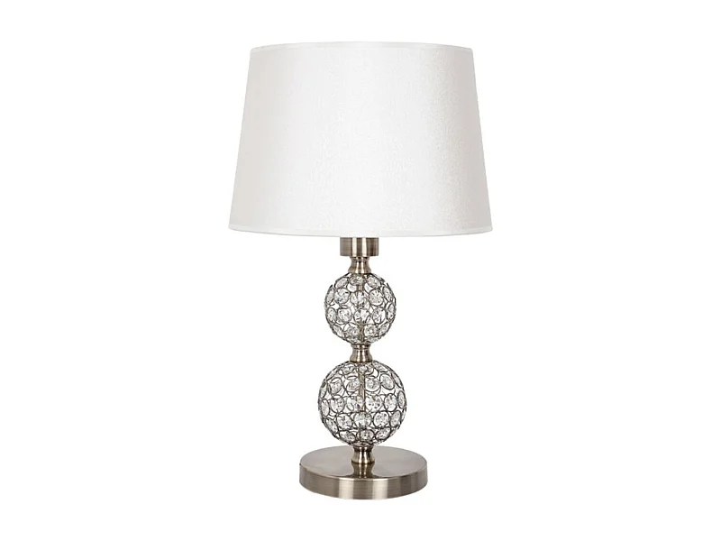 Lámpara de sobremesa Kegan Lumit 60W cuero/blanco Ø30x48 cm