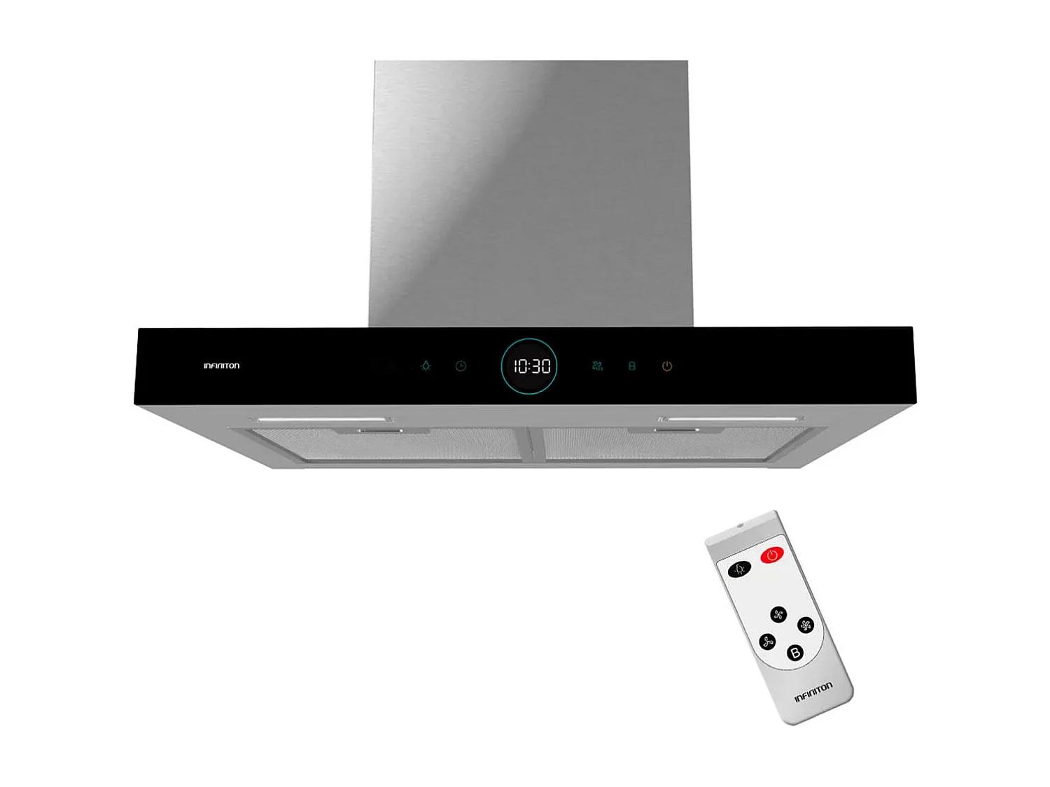 Campana tipo T Infiniton CMPT-CLR60S 250W 800m3/h mando a distancia A inox 60 cm