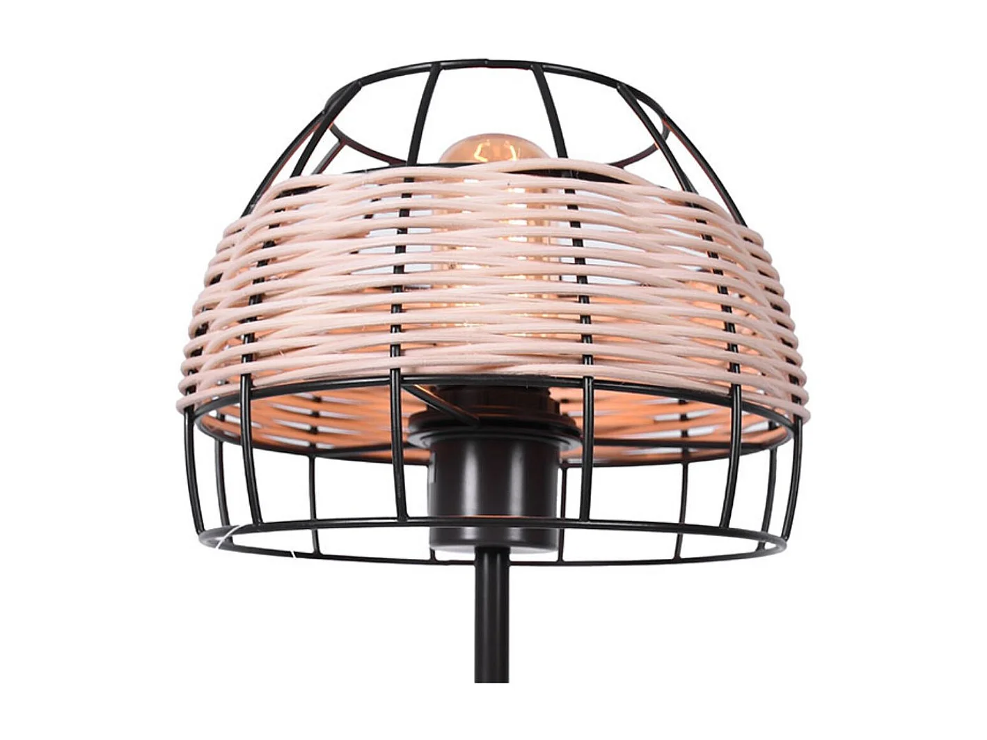 Lampara de sobremesa Sotero 60W mimbre marrón/natural Ø20x43,5 cm