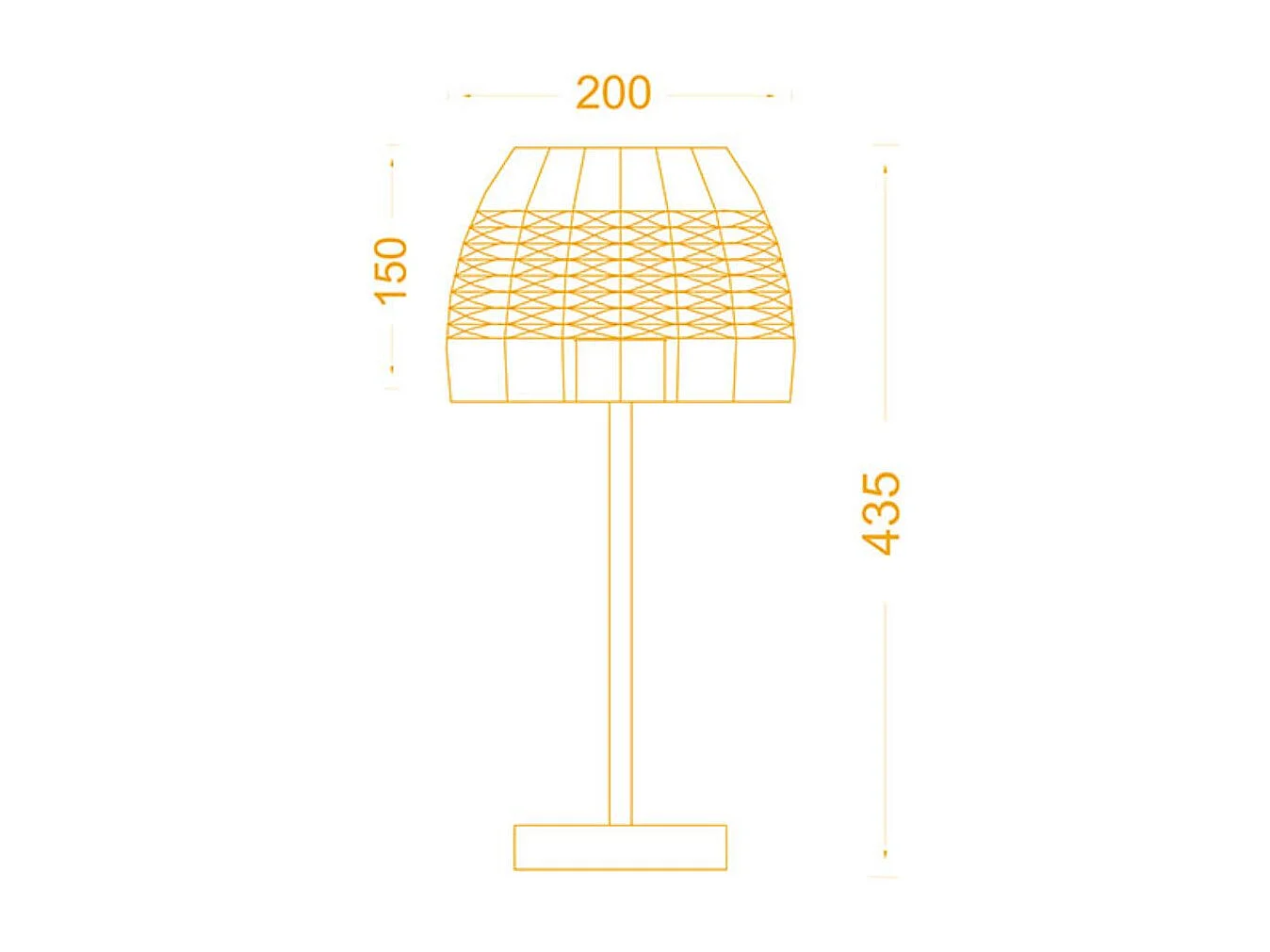Lampara de sobremesa Sotero 60W mimbre marrón/natural Ø20x43,5 cm