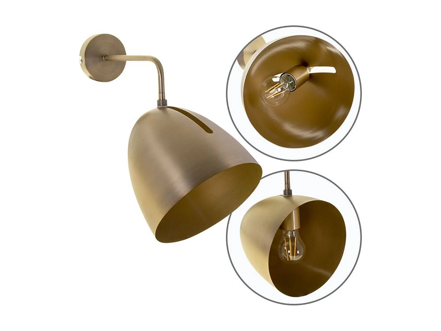 Aplique Inoi Lumit 28W de pared bronce Ø20x32 cm