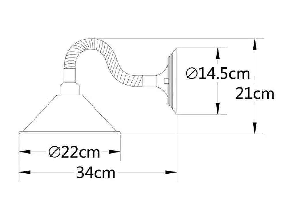 Aplique Soga Lumit 40W marrón 23x22x35 cm