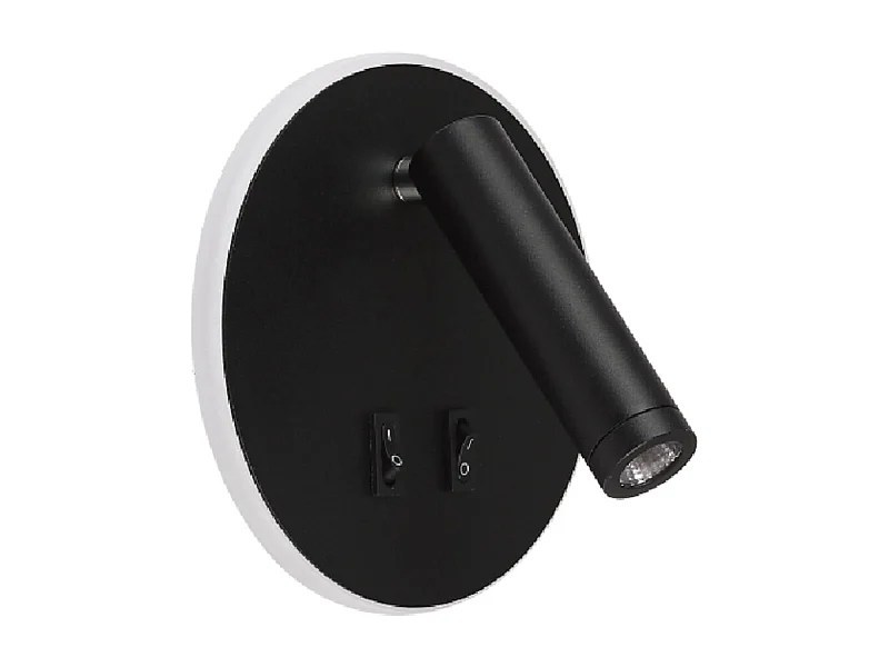 Aplique Mondrian Lumit 11W luz LED 657lm negro Ø14 cm