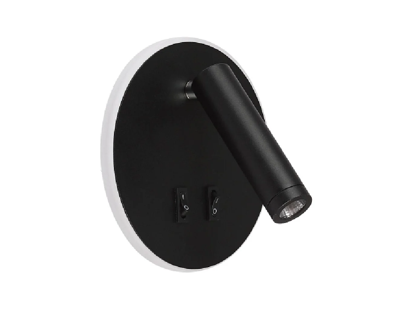 Aplique Mondrian Lumit 11W luz LED 657lm negro Ø14 cm