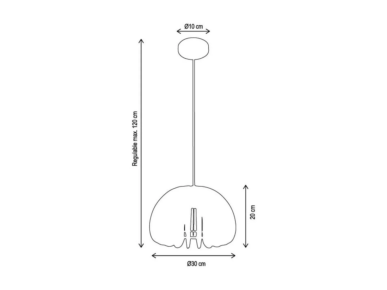 Lámpara de techo Jaipur Bel Air 40W altura regulable madera Ø30 cm