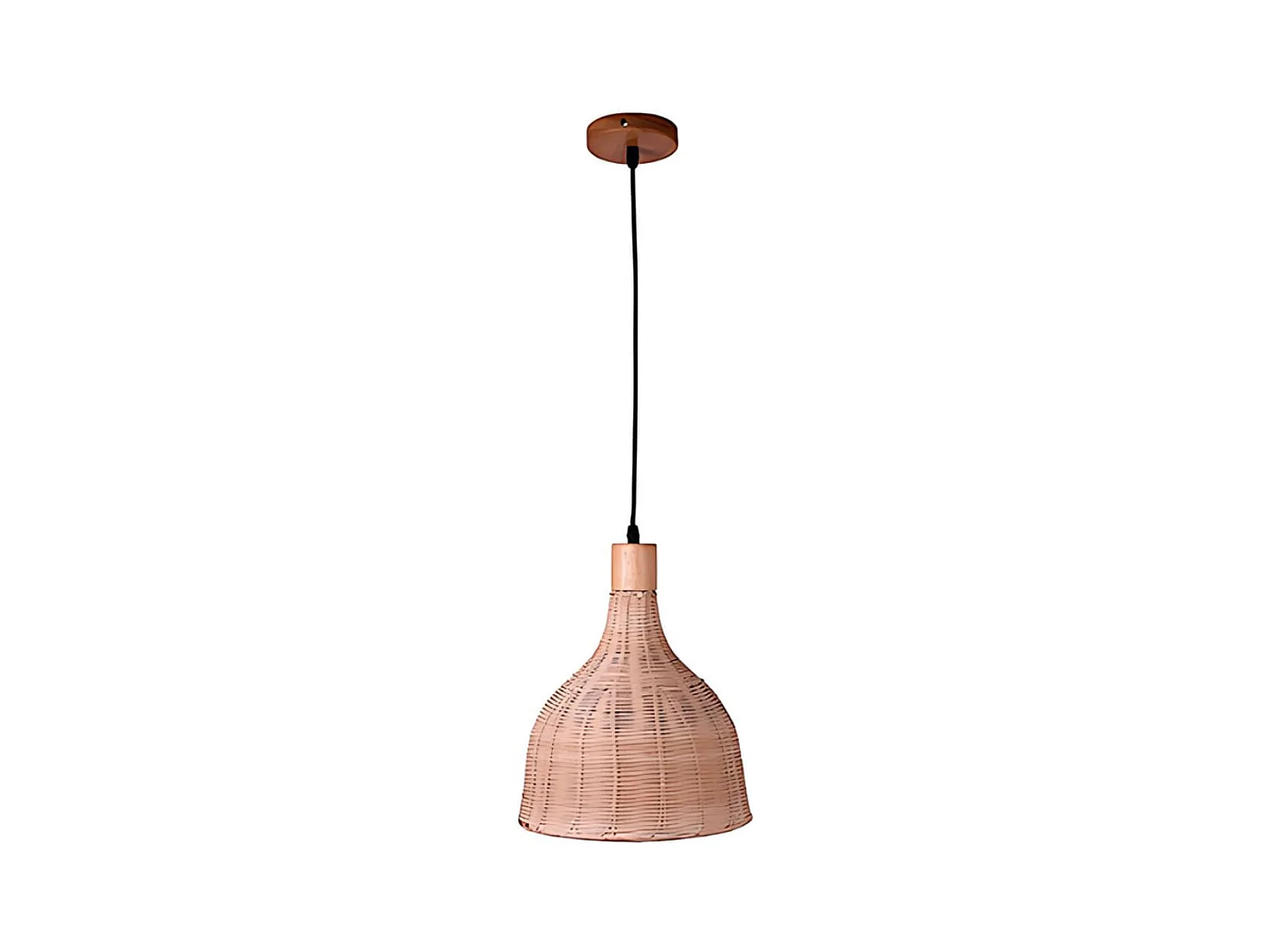 Lámpara de techo Hanoi Bel Air 40W altura regulable mimbre Ø25 cm