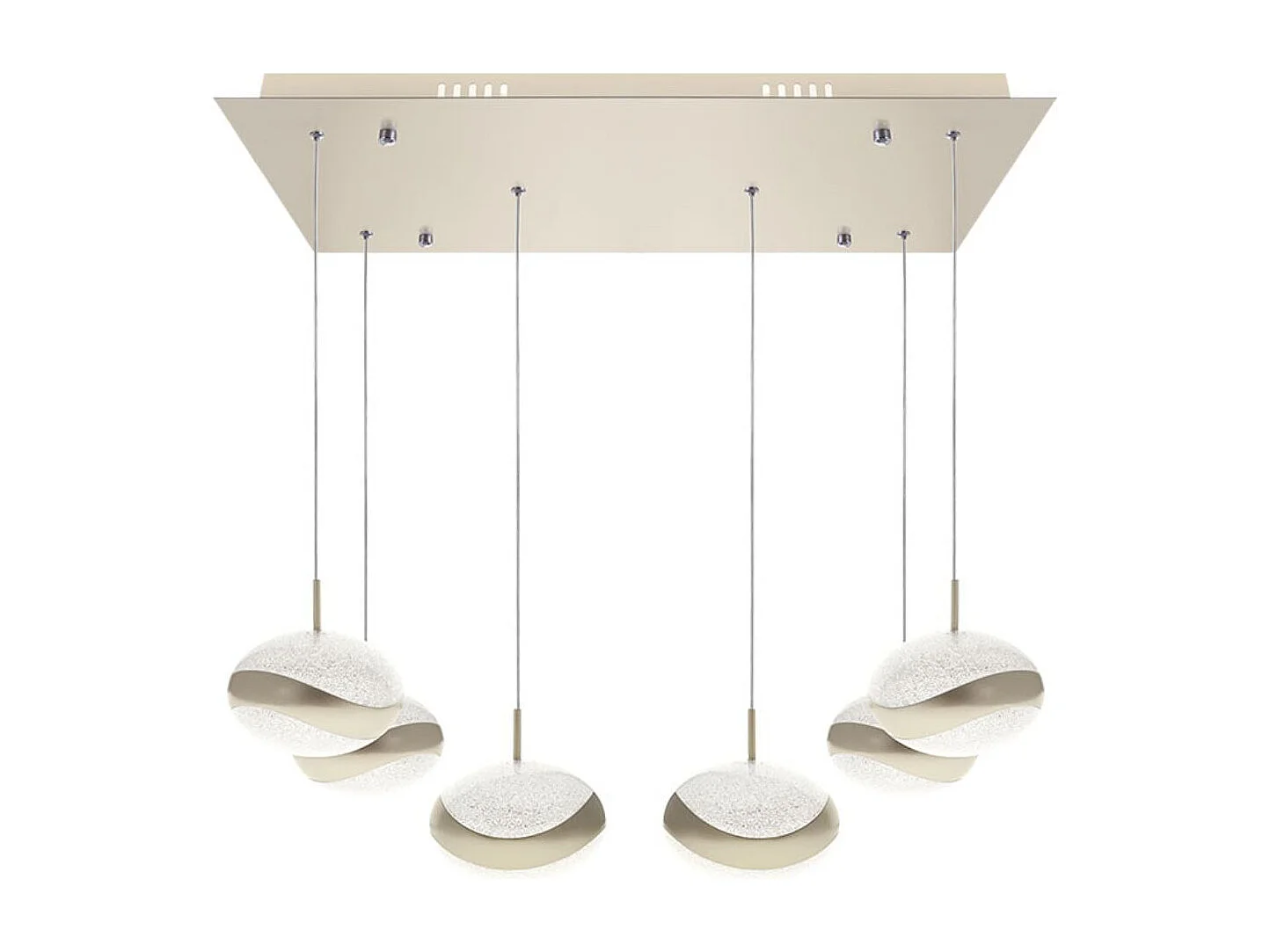 Lámpara de techo Planett Lumit 48W 3600 lm altura regulable beige 65x30 cm