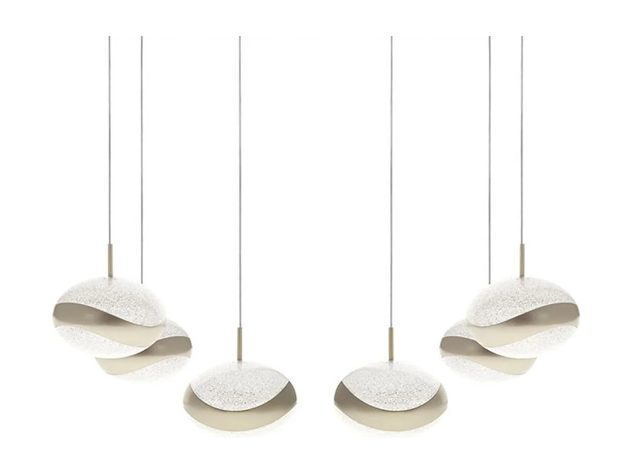 Lámpara de techo Planett Lumit 48W 3600 lm altura regulable beige 65x30 cm