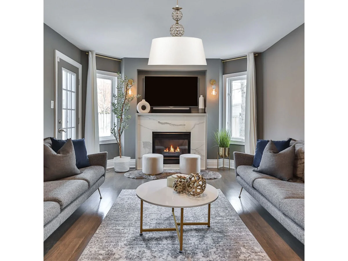 Lámpara de techo Kegan Lumit 60W altura regulable blanco Ø45 cm