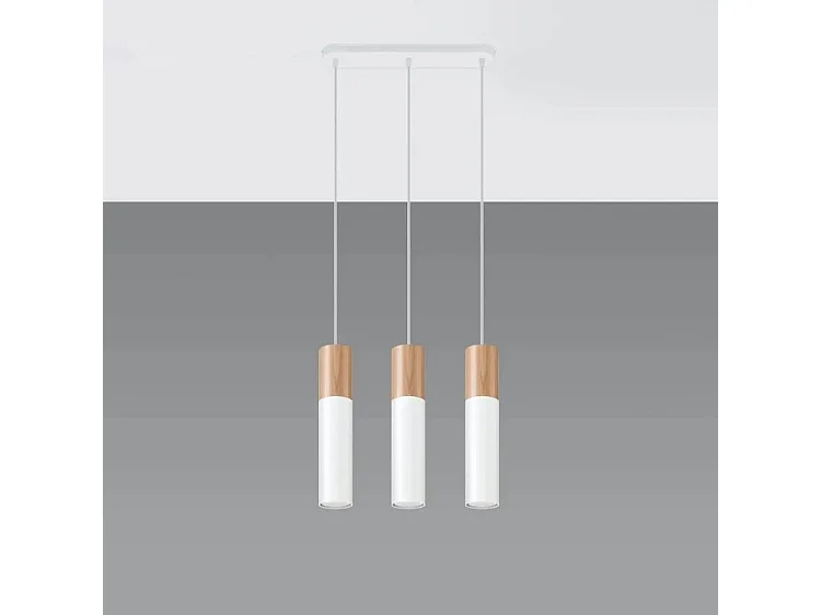 Lámpara de techo Pablo 3 blanco 90x45x6 cm