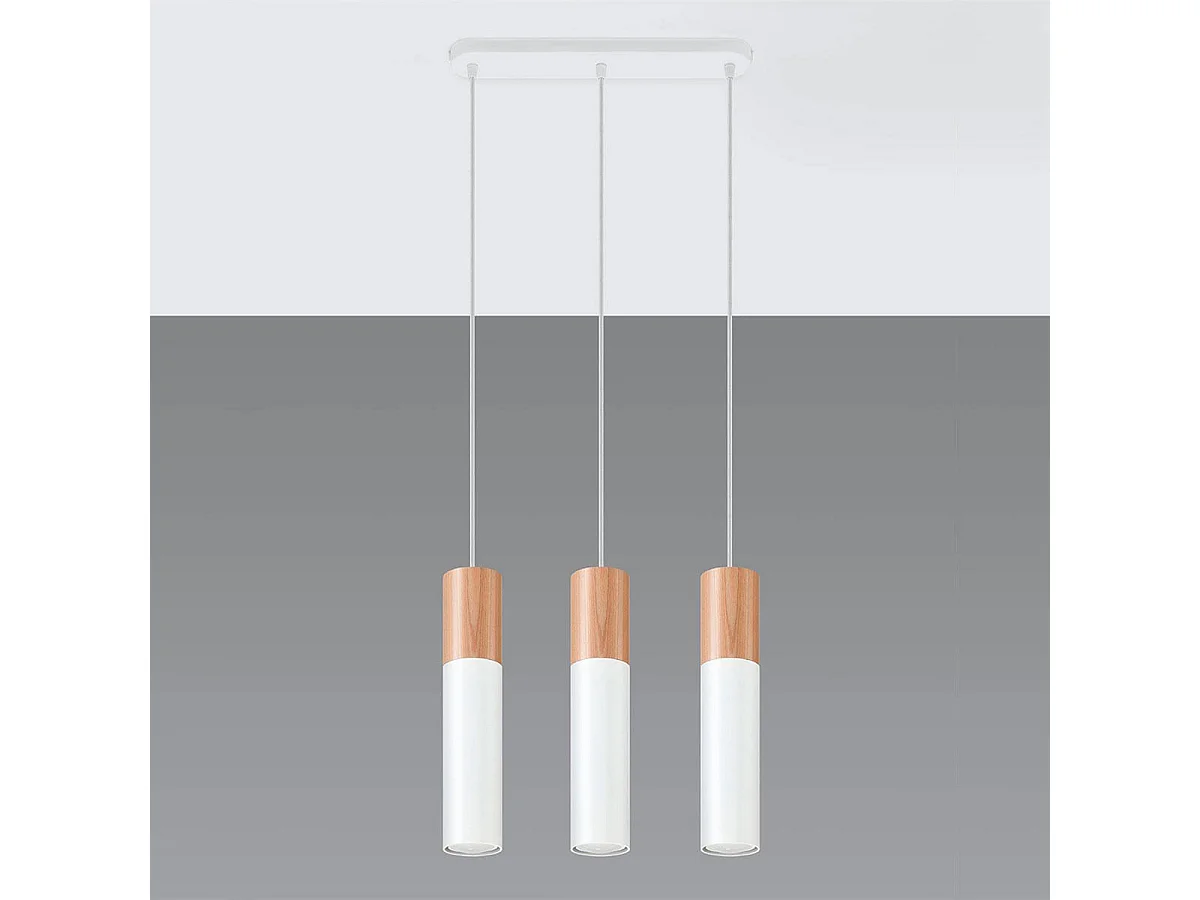 Lámpara de techo Pablo 3 blanco 90x45x6 cm