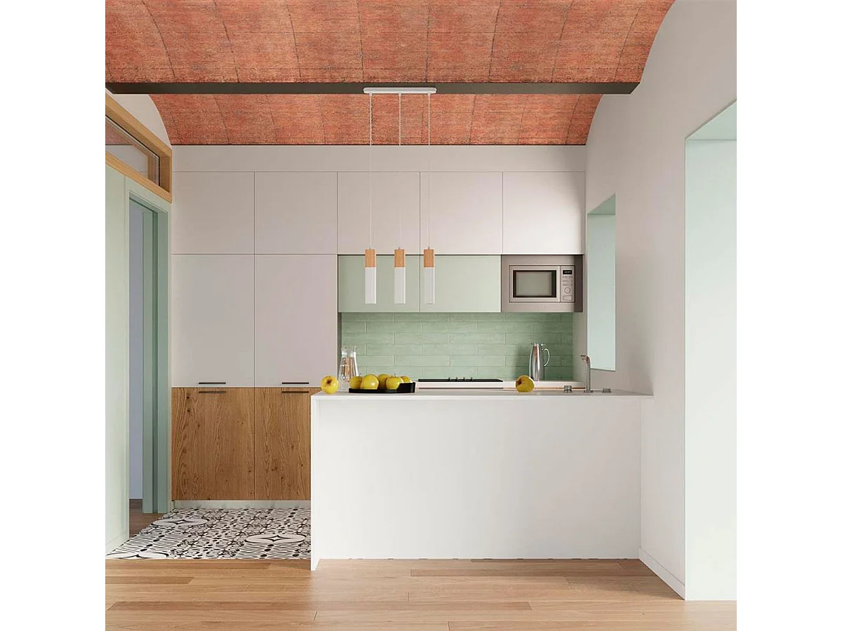 Lámpara de techo Pablo 3 blanco 90x45x6 cm