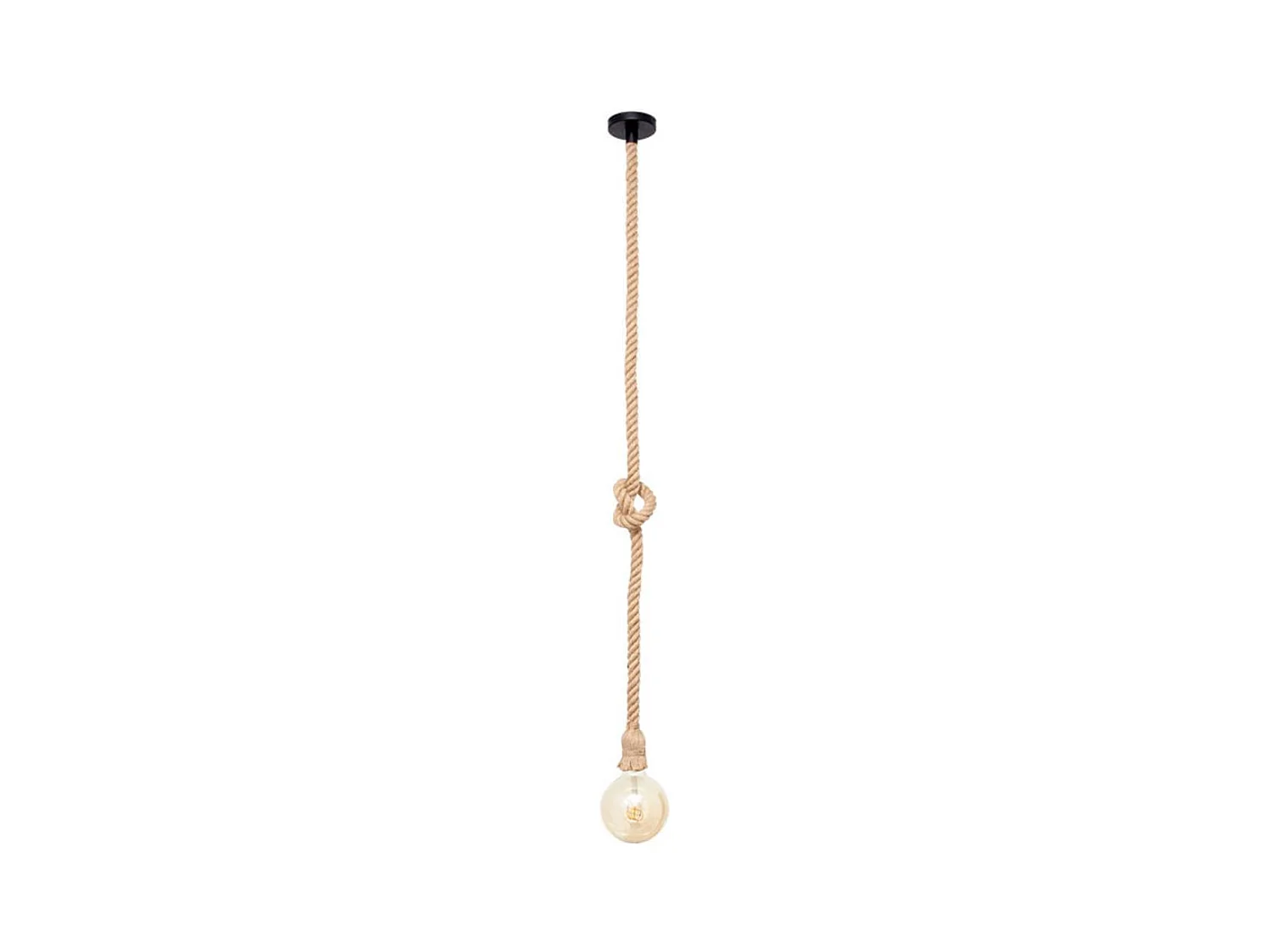 Lámpara colgante Soga Lumit 40W marrón Ø10x50-100 cm