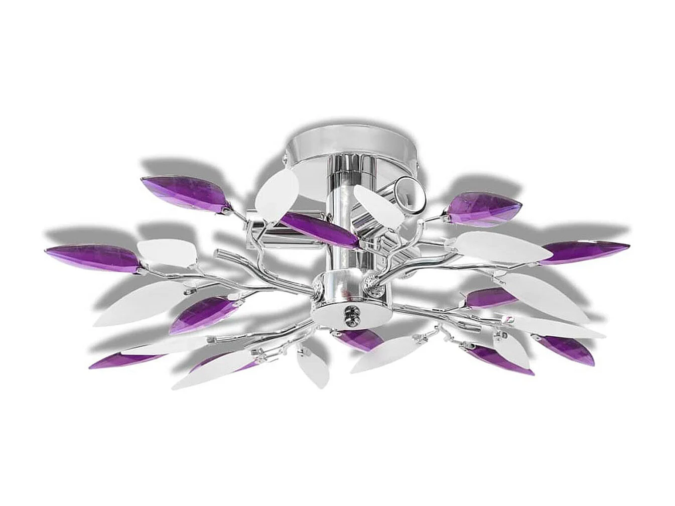 vidaXL Plafonnier et bras en forme de feuille Acrylique 3 ampoules E14