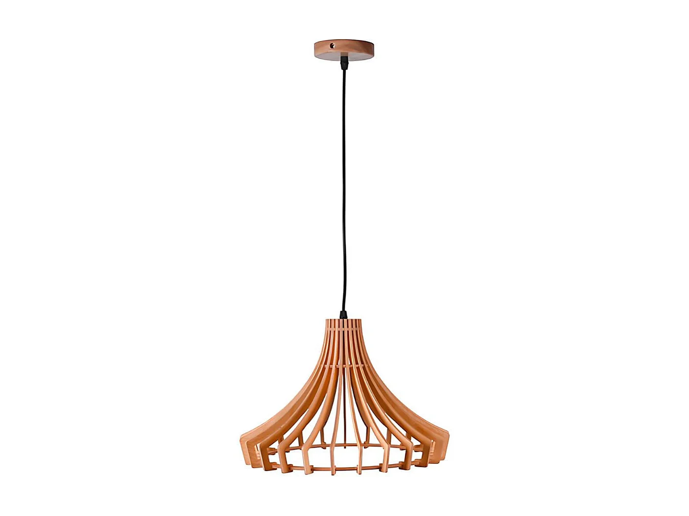 Lámpara de techo Manila Bel Air 40W altura regulable madera Ø35 cm