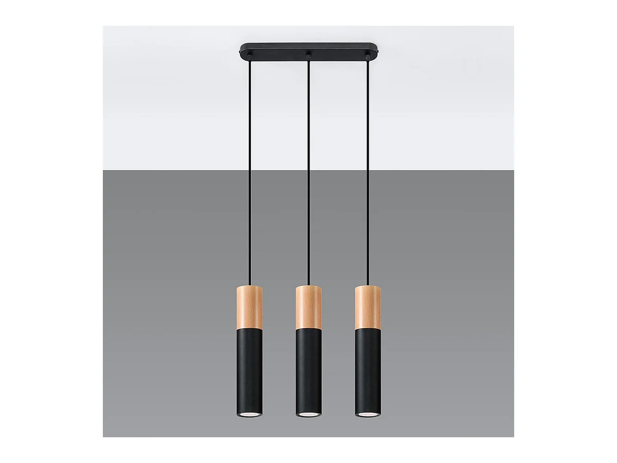 Lampa wisząca PABLO 3L czarna