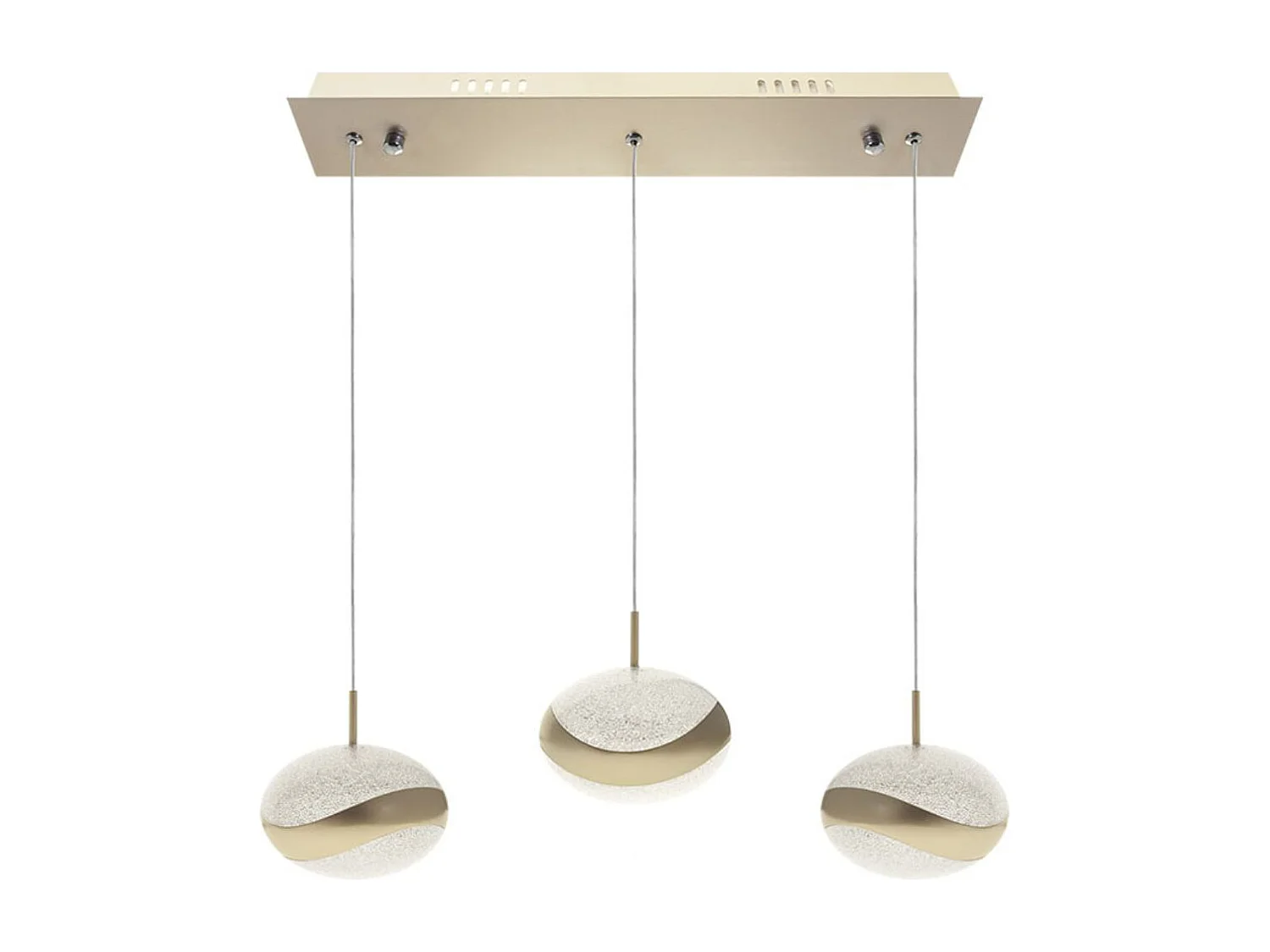 Lámpara de techo Planett Lumit 24W 1800 lm altura regulable beige 48x8 cm