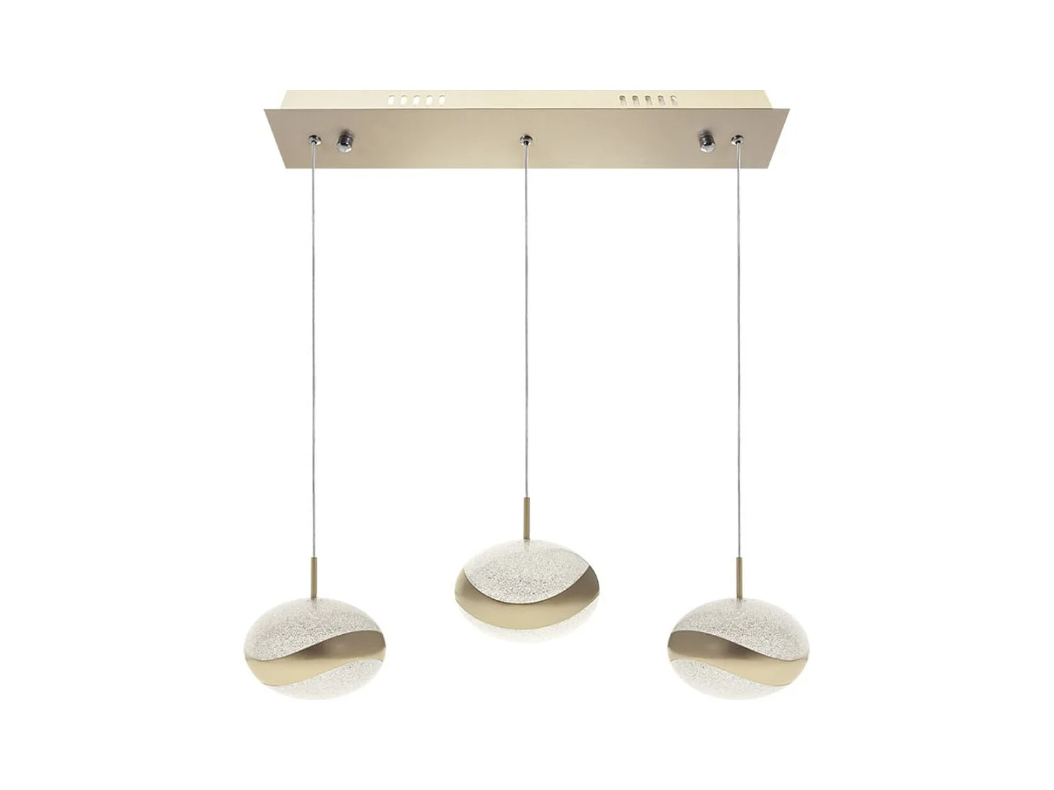 Lámpara de techo Planett Lumit 24W 1800 lm altura regulable beige 48x8 cm