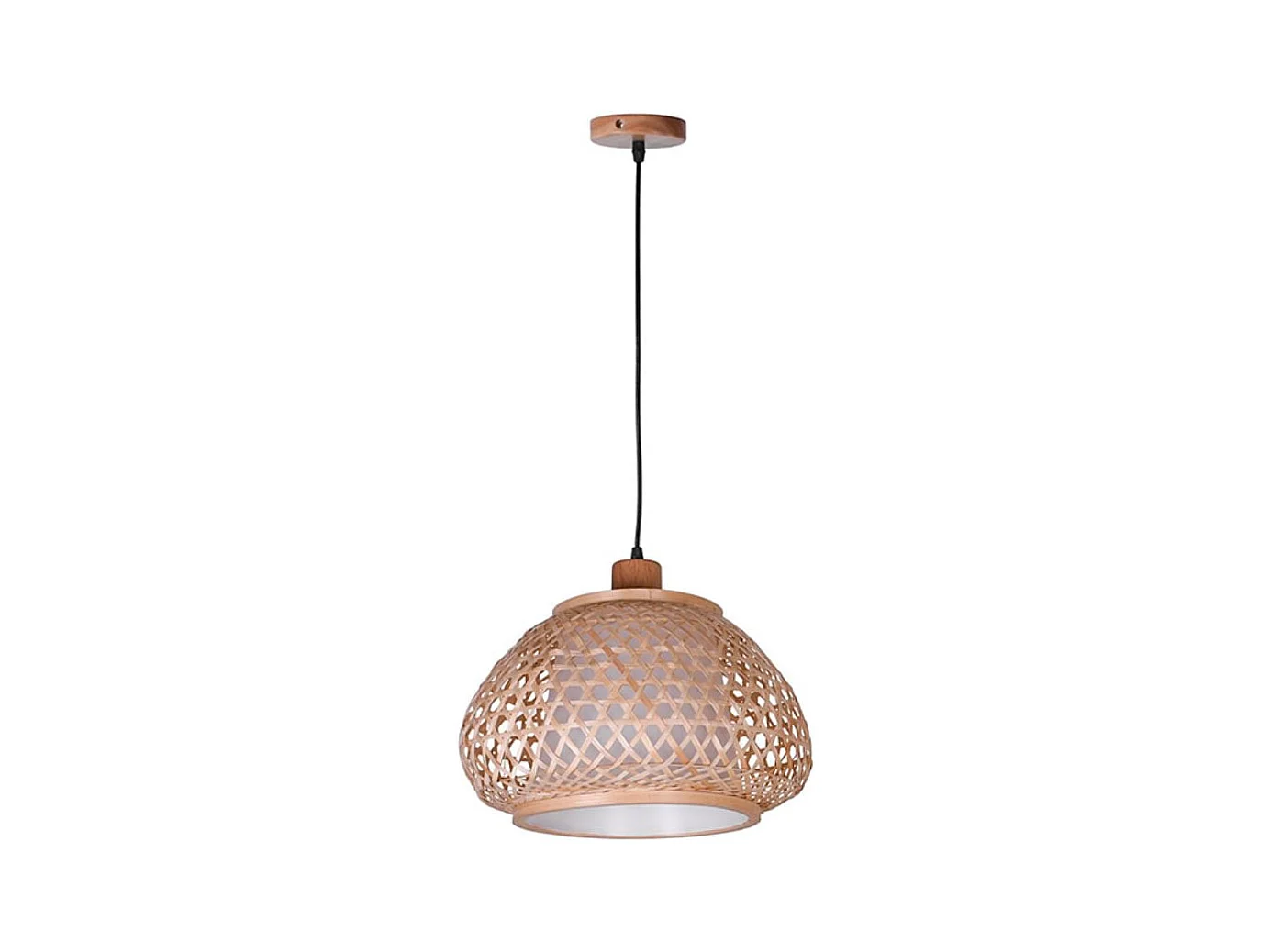 Lámpara de techo Java Bel Air 40W altura regulable madera Ø30 cm
